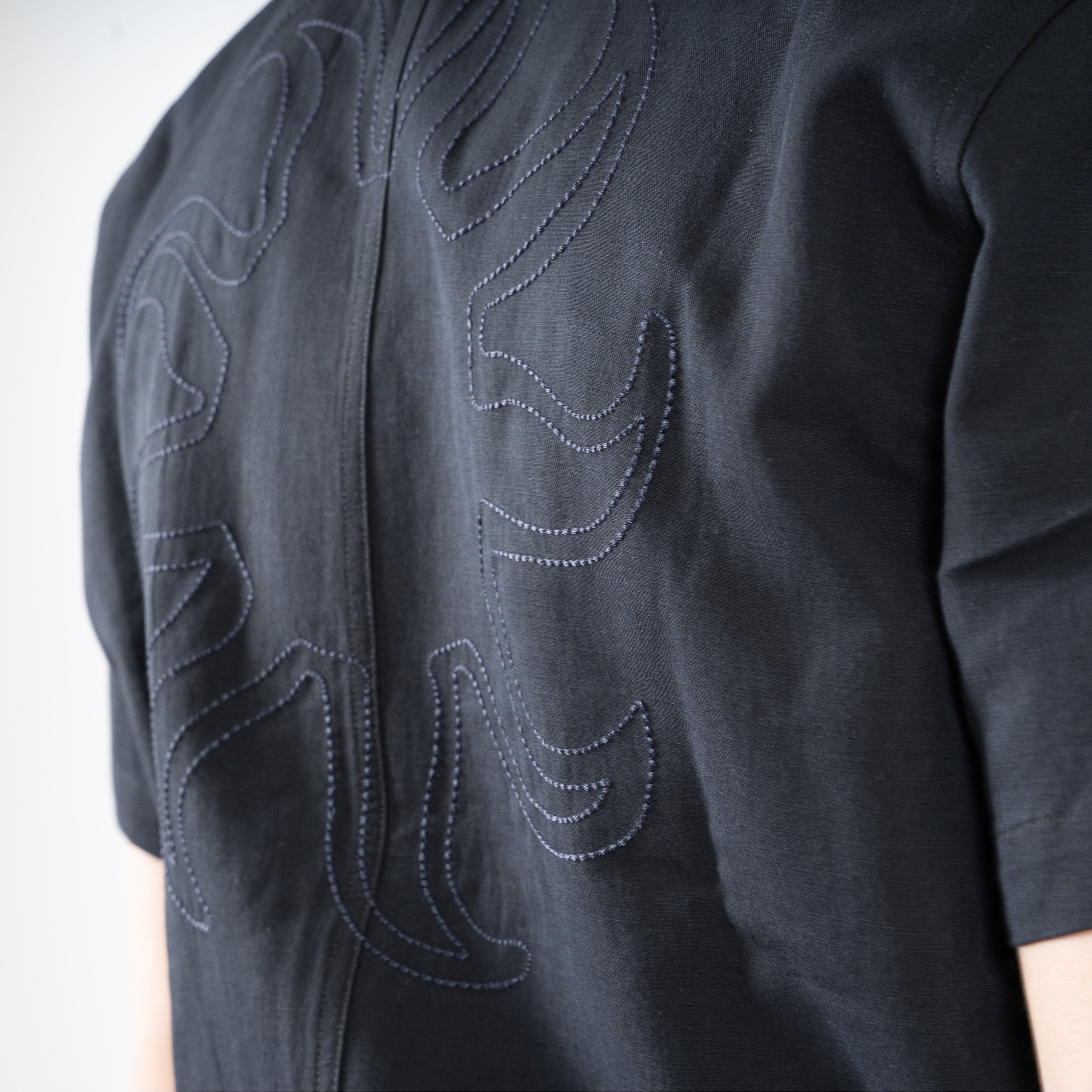 Olaf Korte Mouwen Overhemd Donkerblauw | Sun Linen Shirt