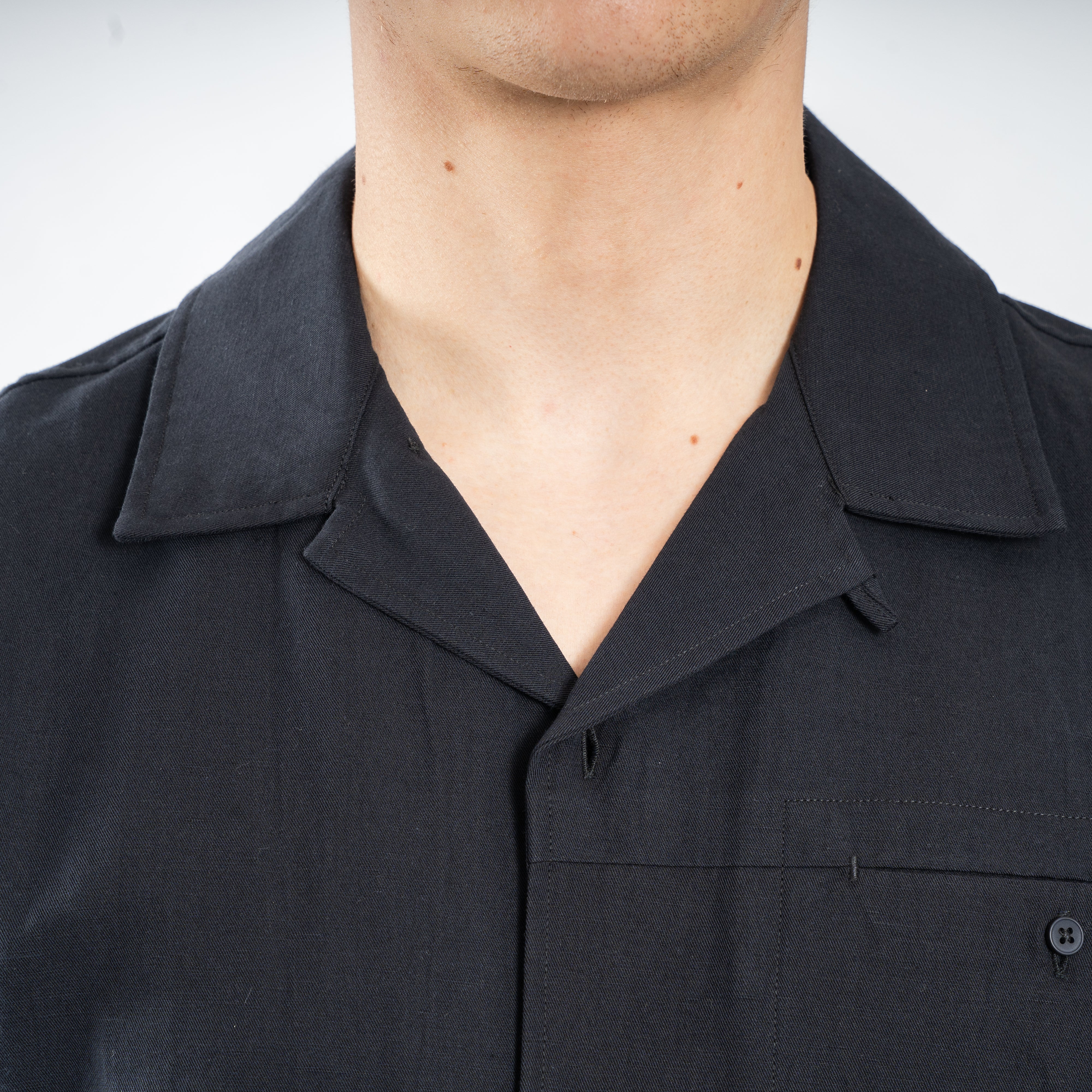 Olaf Korte Mouwen Overhemd Donkerblauw | Sun Linen Shirt