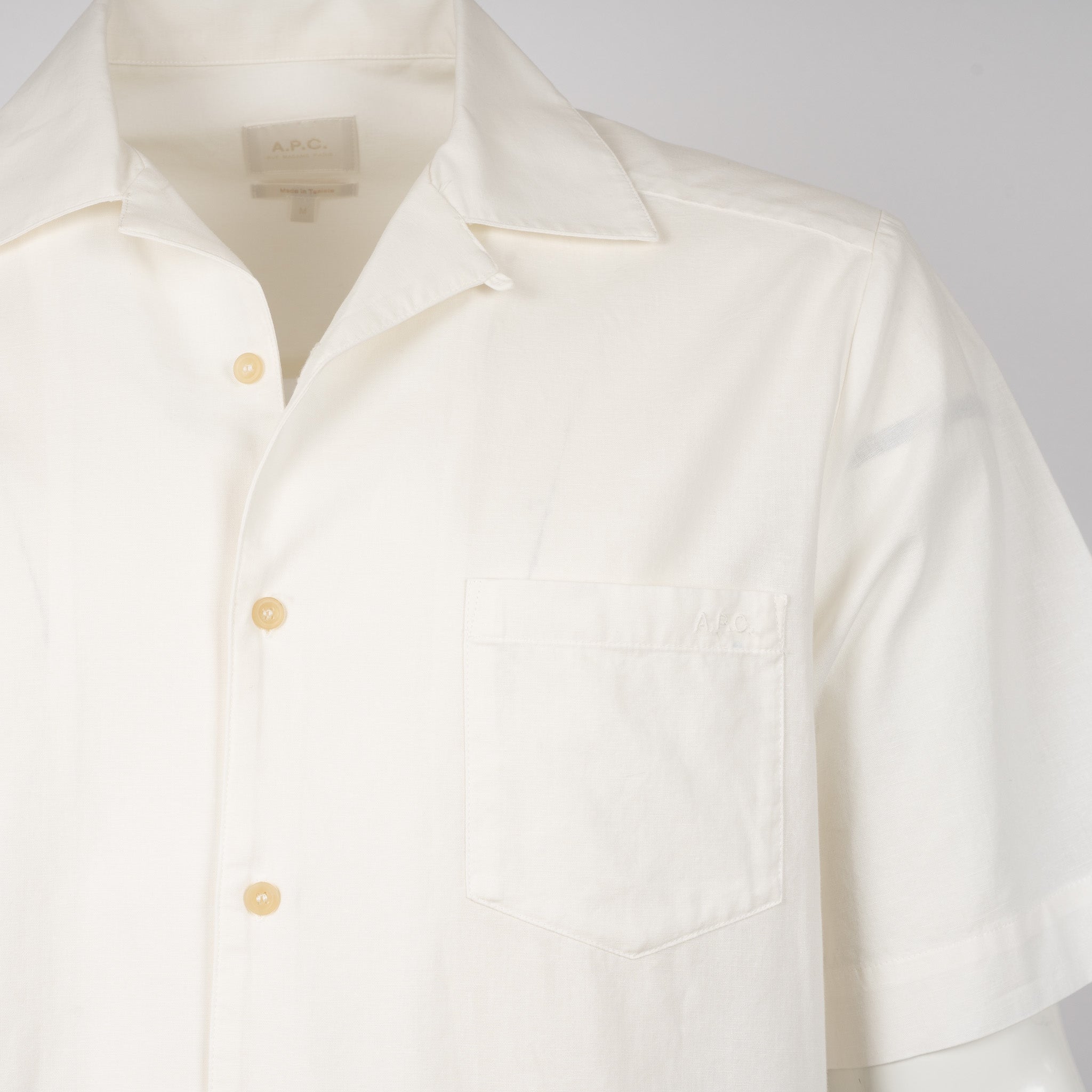 A.P.C. Overhemd Korte Mouw Wit | Jude