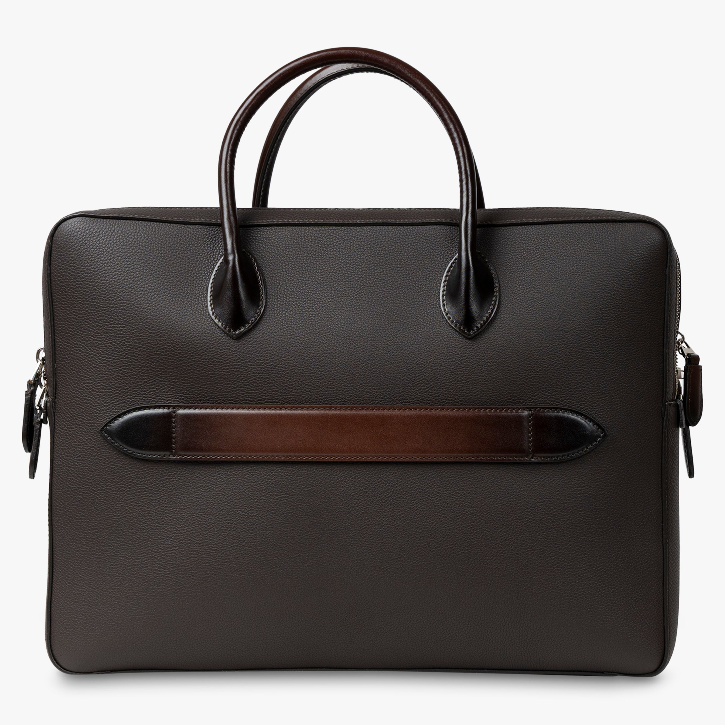Santoni Laptop Tas Bruin | Velatura Finish