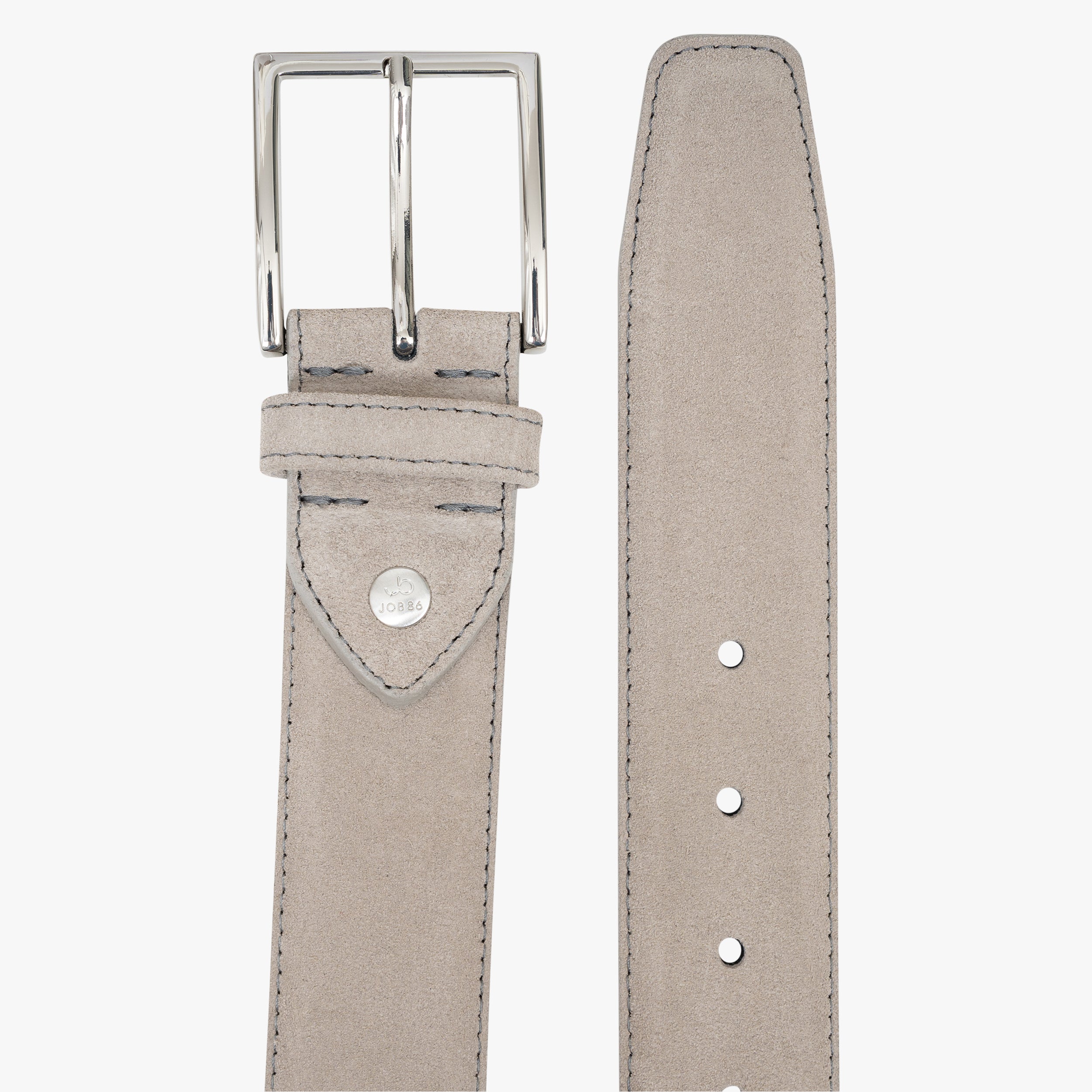 Job Belts Leren Riem Grijs | Suède