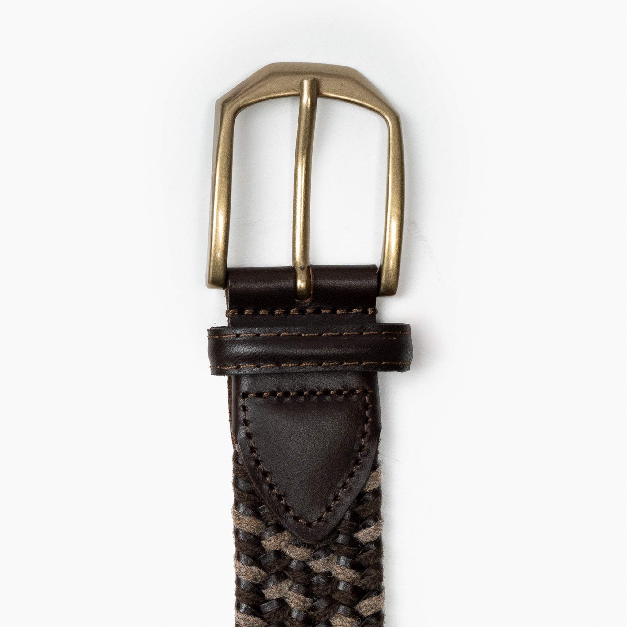 Athison Gevlochten Riem Bruin/Beige