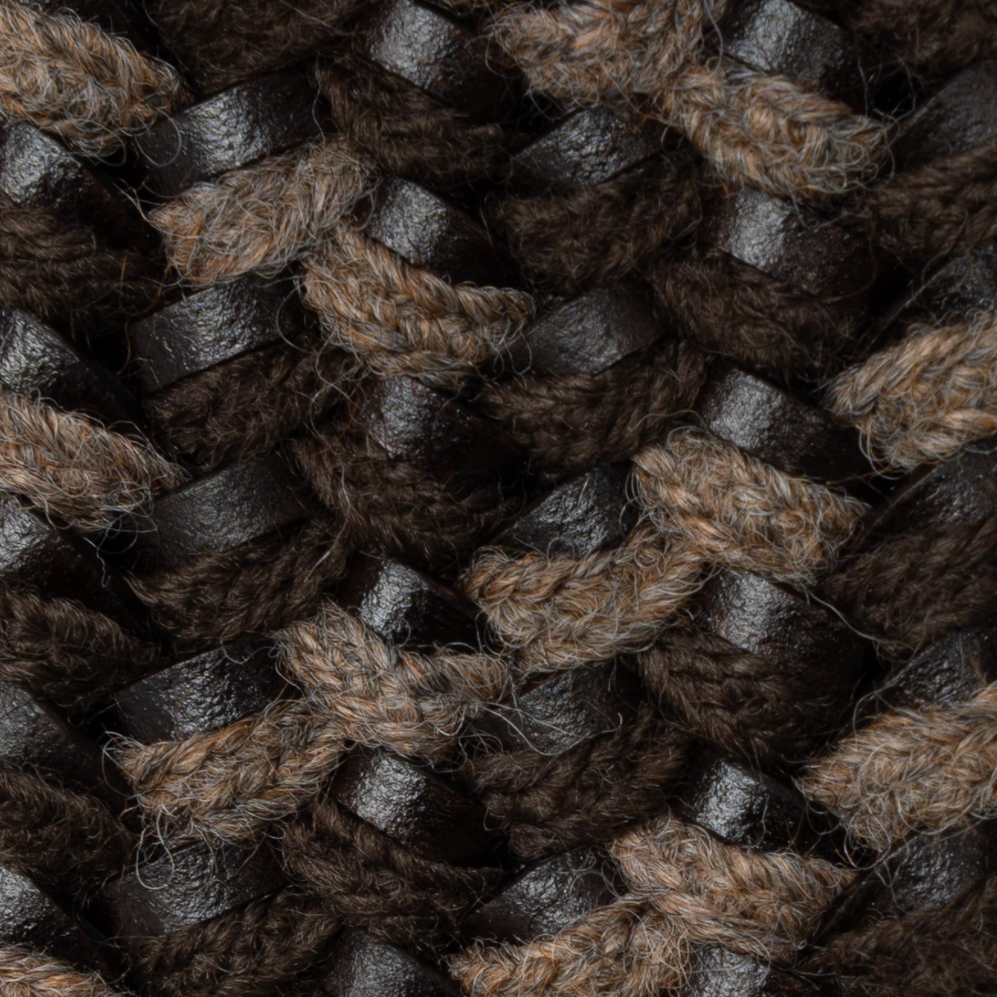 Athison Gevlochten Riem Bruin/Beige