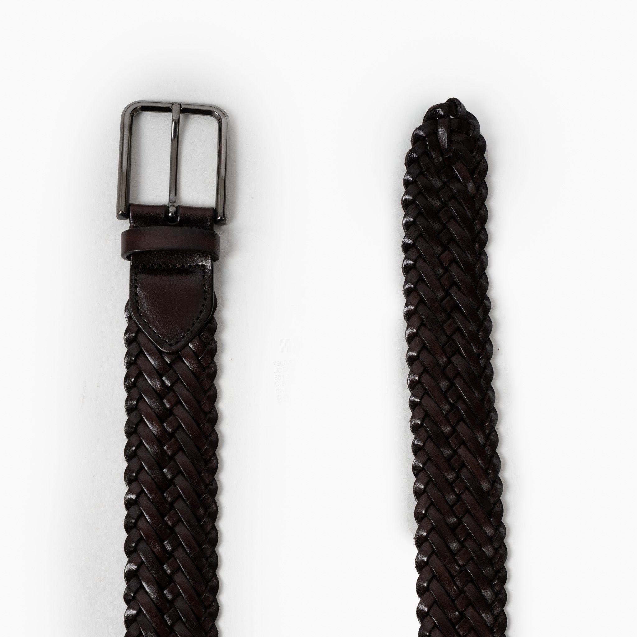 JOB86 Gevlochten Riem Leer Bruin | 35MM