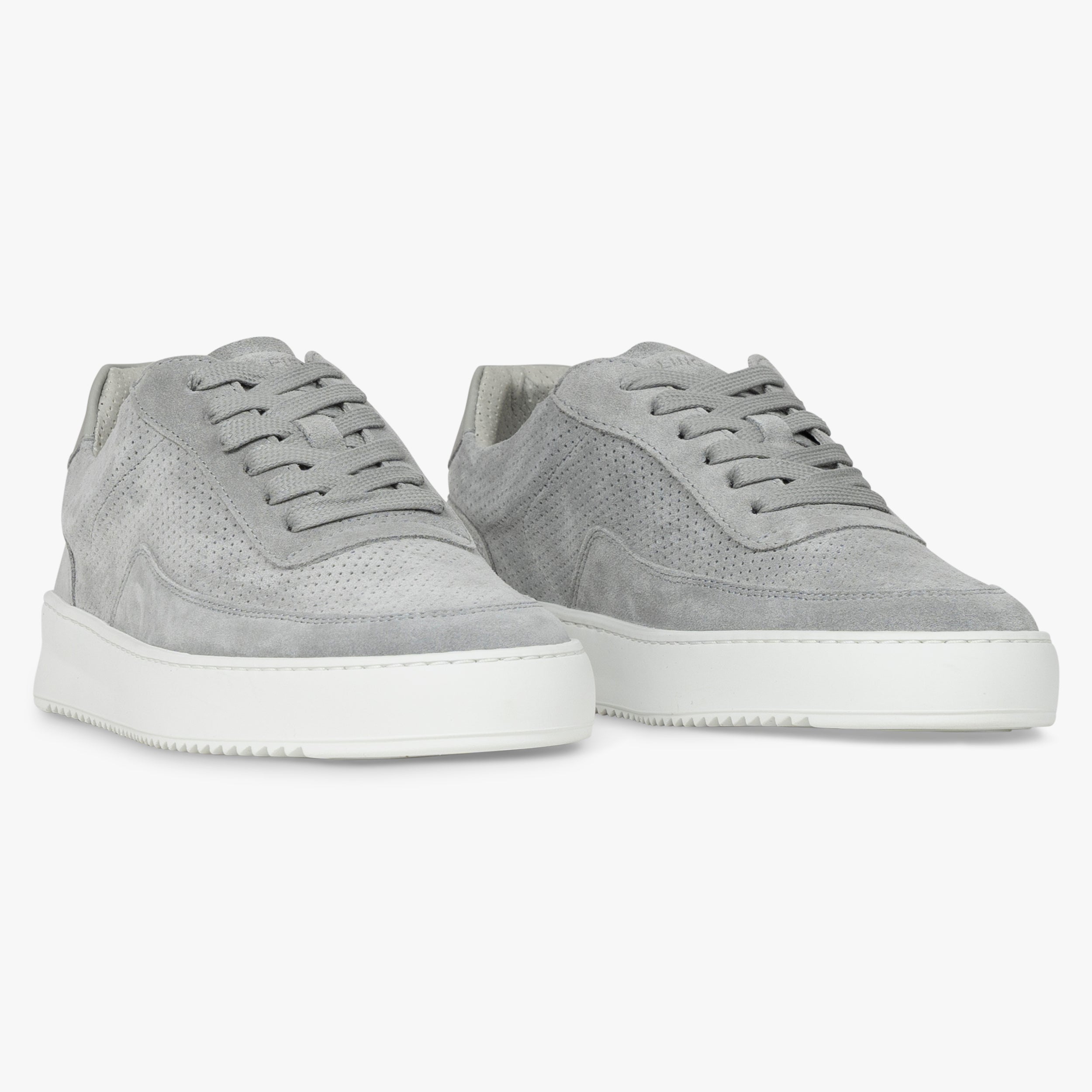 Filling Pieces Sneaker Grijs | Mondo Suede Perforated