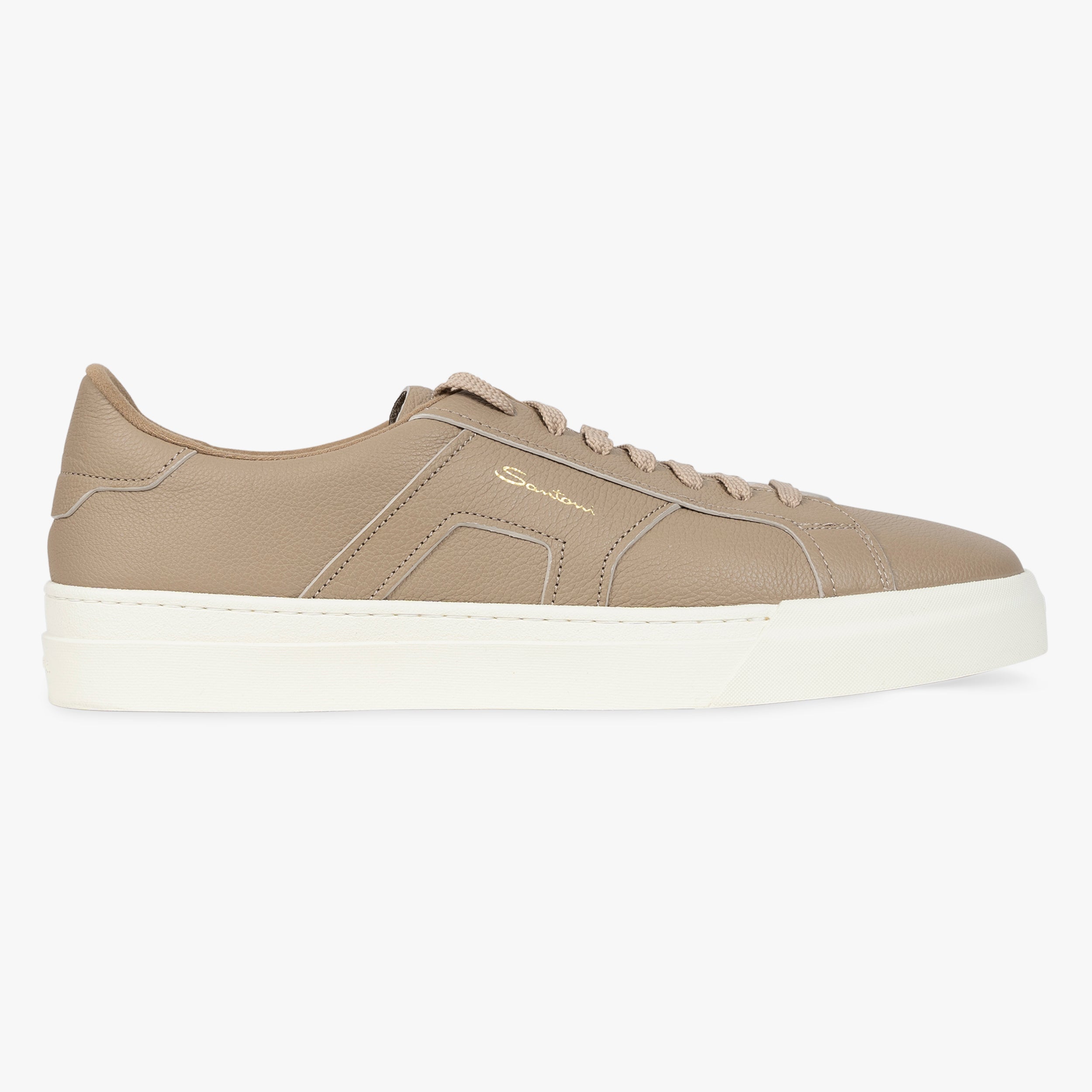 Santoni Sneaker Beige | Double Buckle