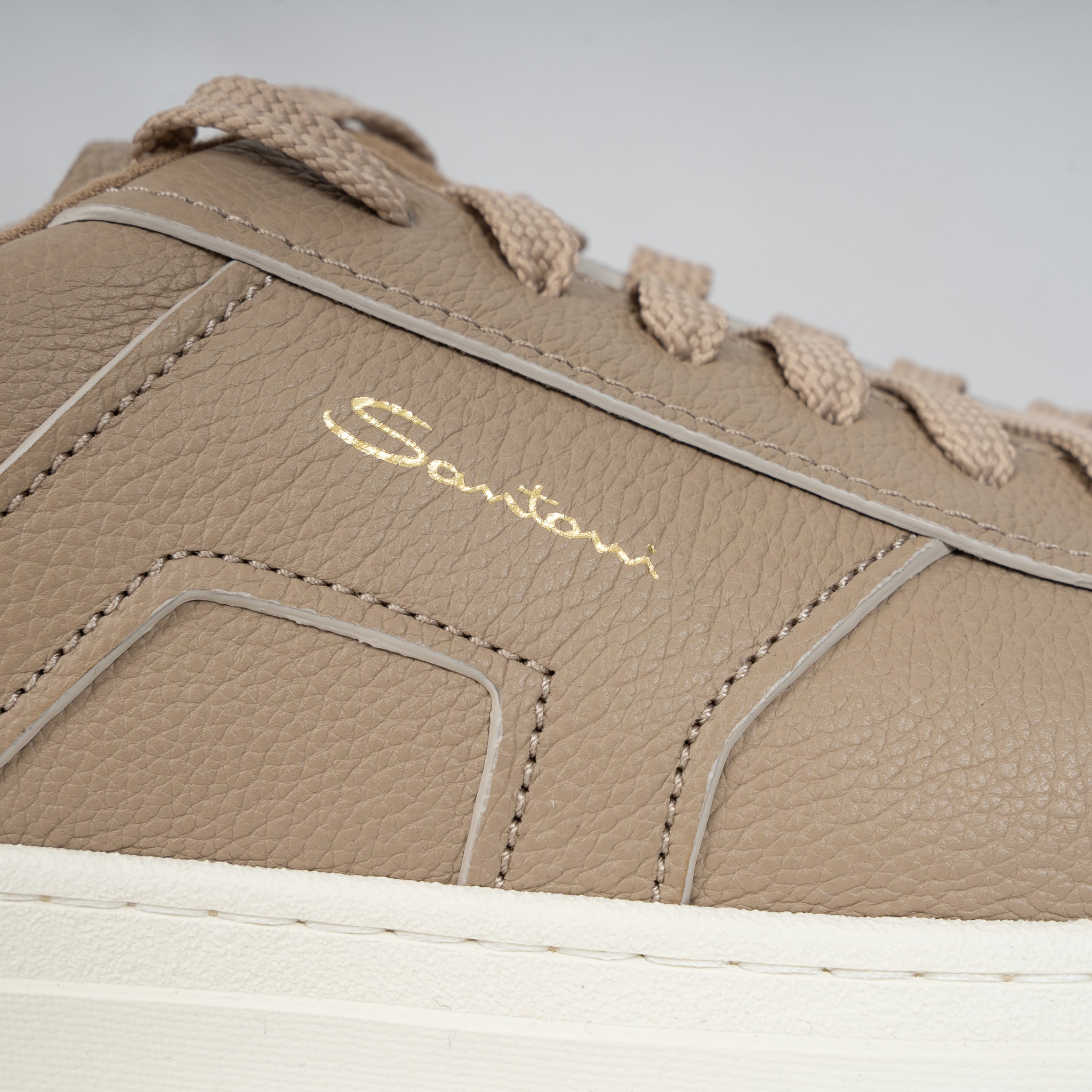 Santoni Sneaker Beige | Double Buckle