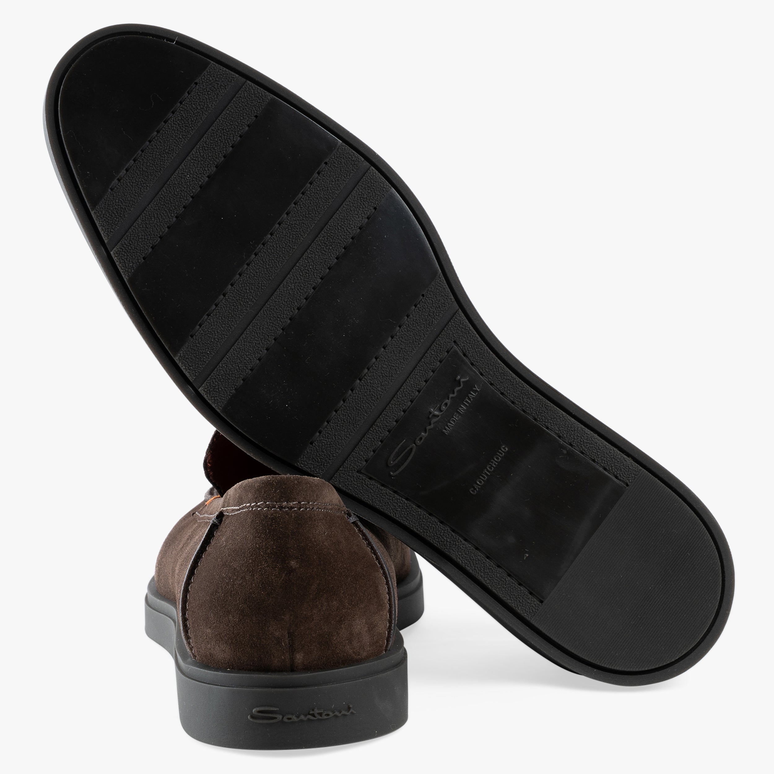 Santoni Loafer Bruin Suède
