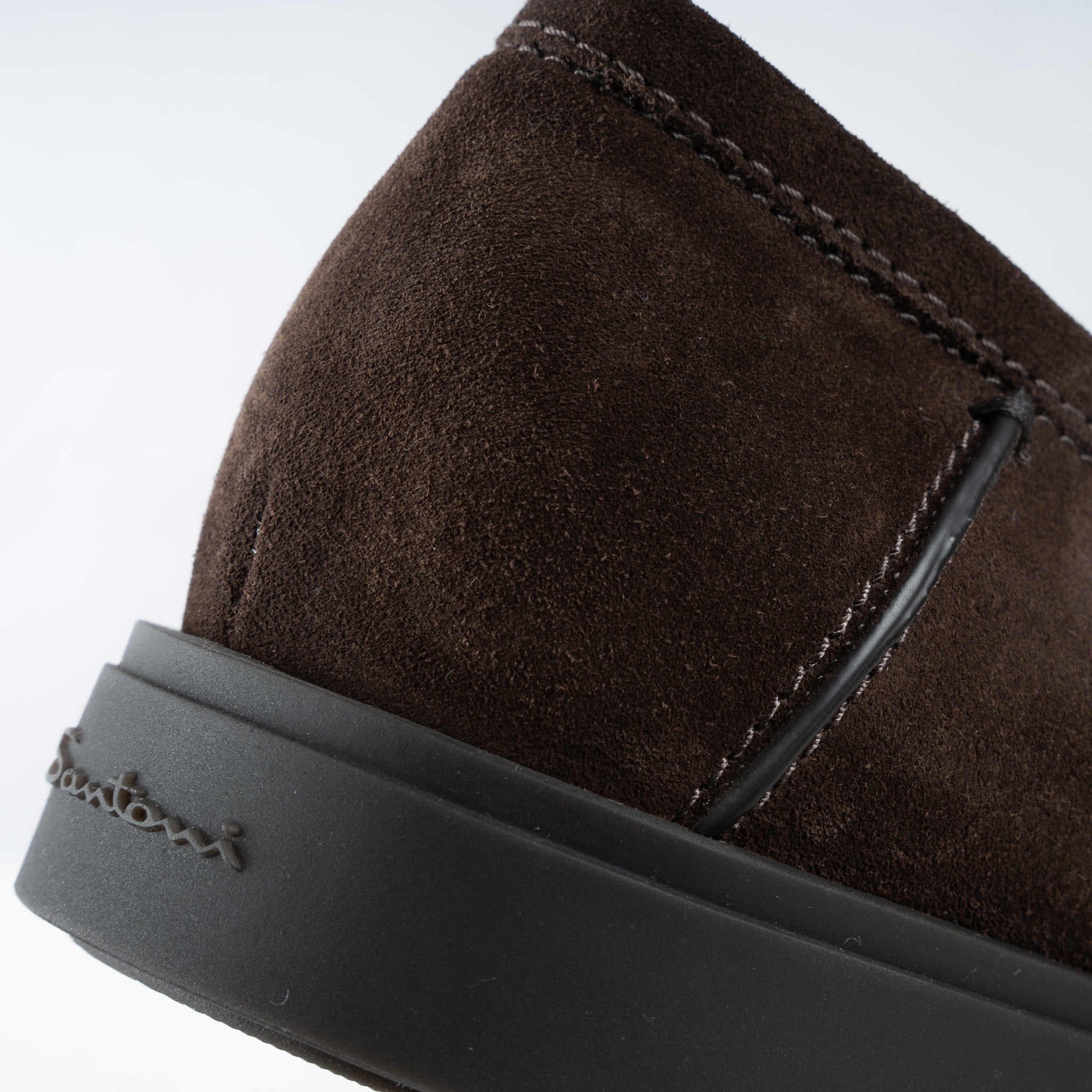 Santoni Loafer Bruin Suède