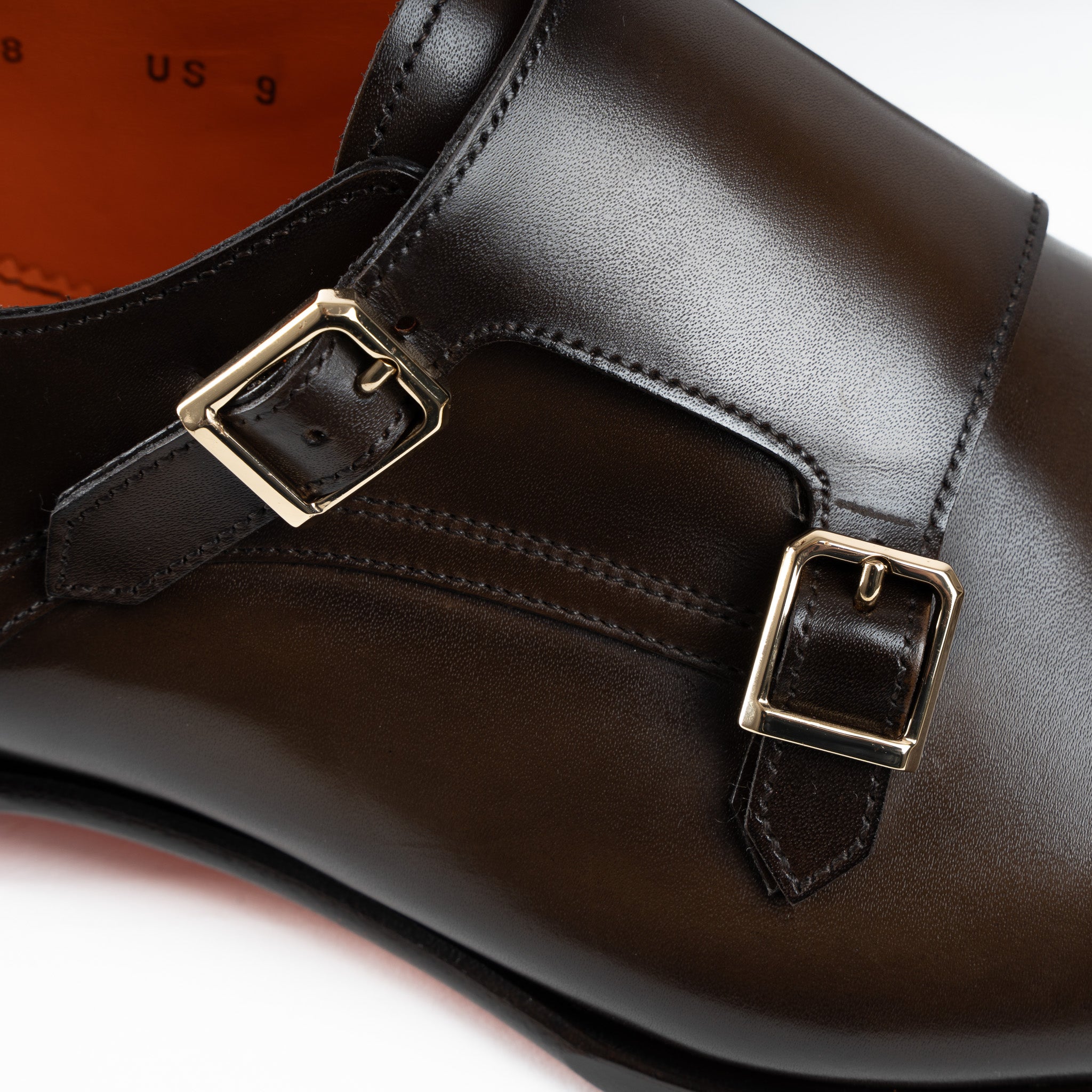 Santoni Bruine Gespschoen | Double-Buckle