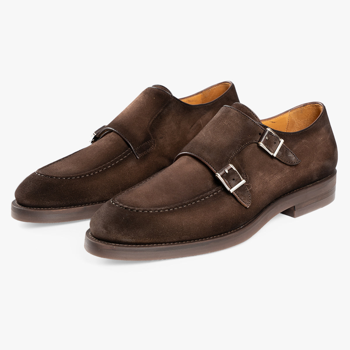 Magnanni Dubbele Gespschoen Bruin Suede