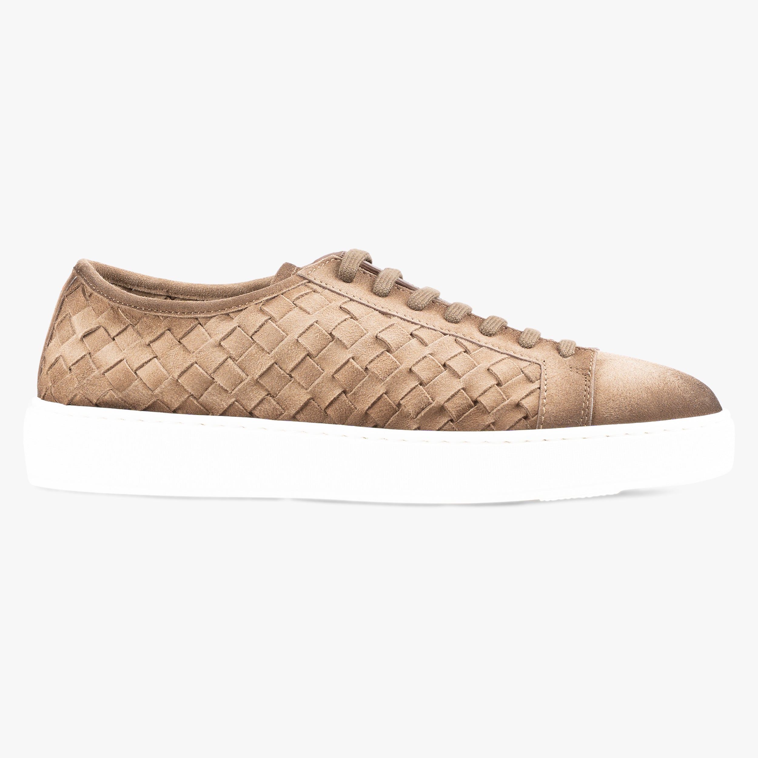 Santoni Gevlochten Sneaker Beige | Intrecci