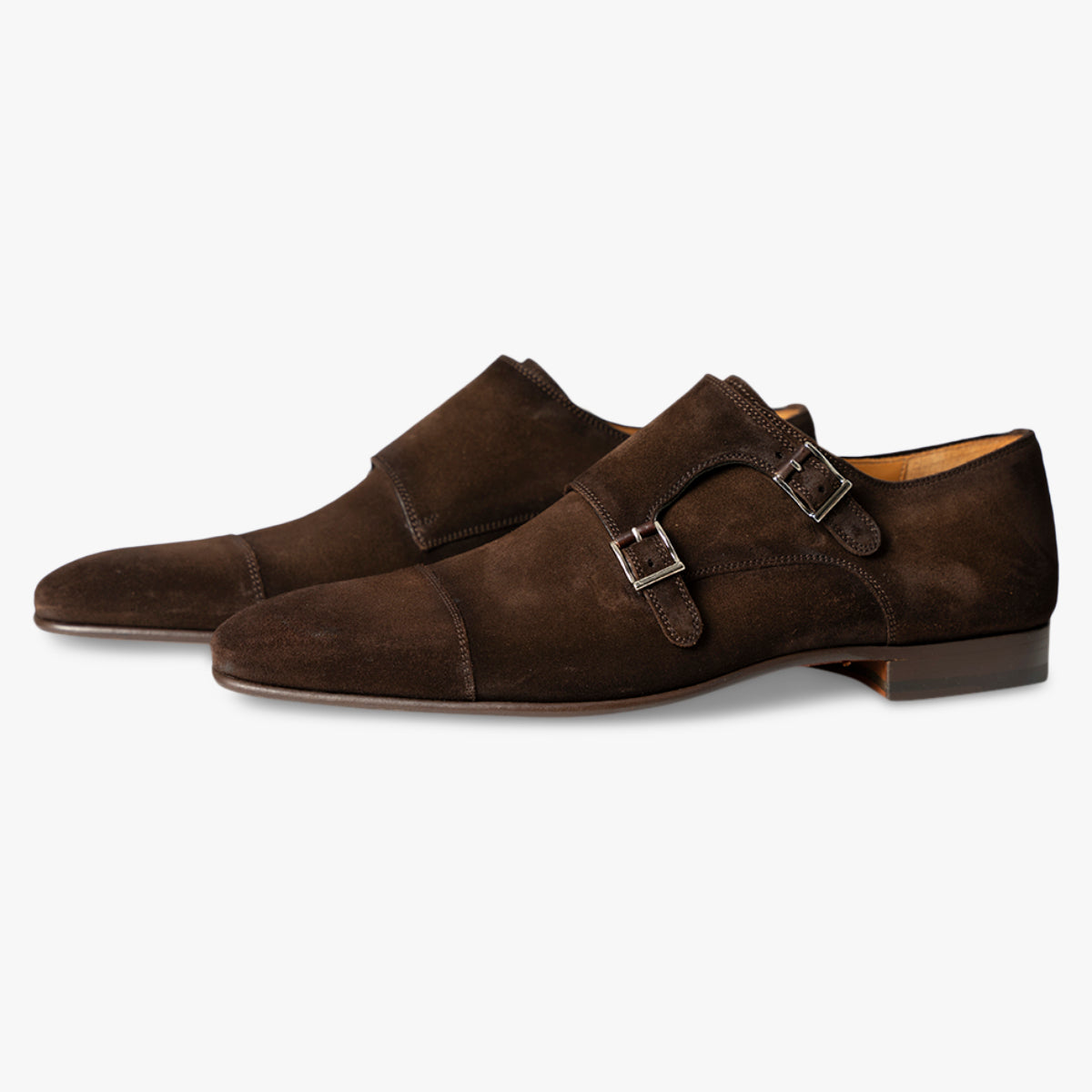 Magnanni Dubbele Gespschoen Suède Bruin