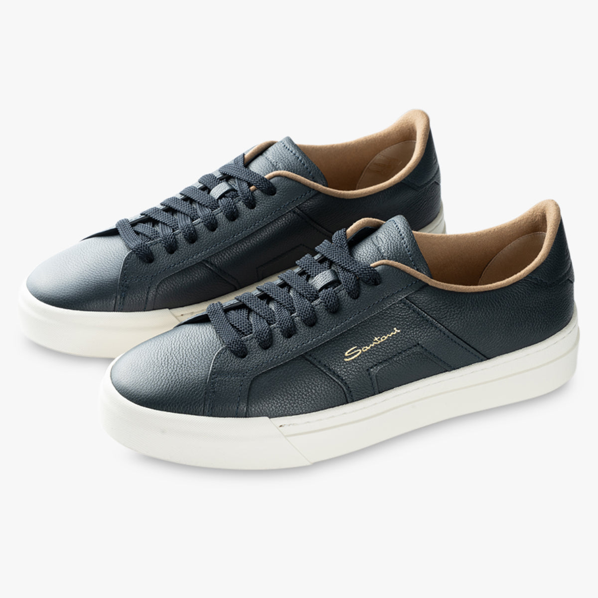 Santoni Sneaker Donkerblauw | Double Buckle