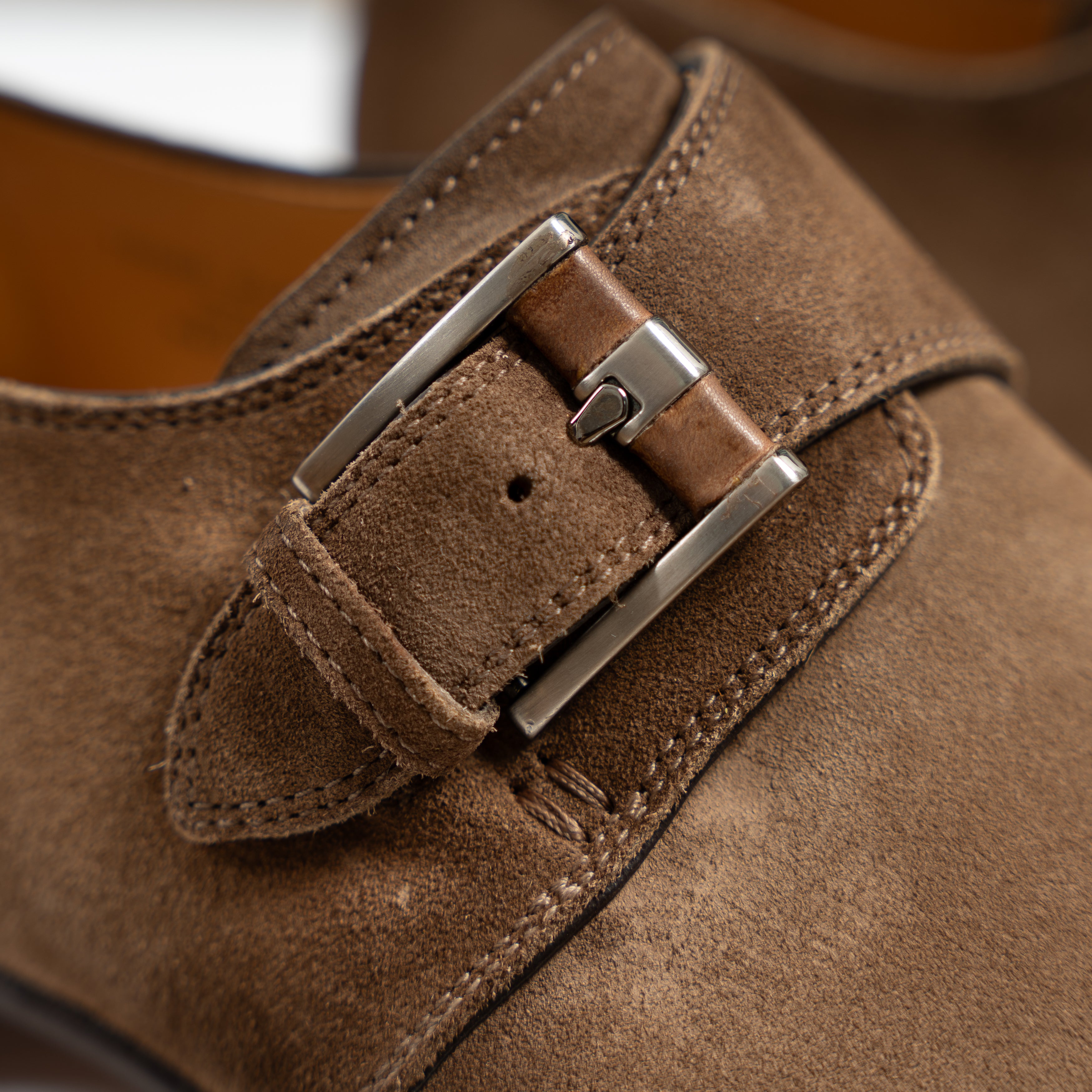 Magnanni Gespschoen Bruin Suede | Monkstrap