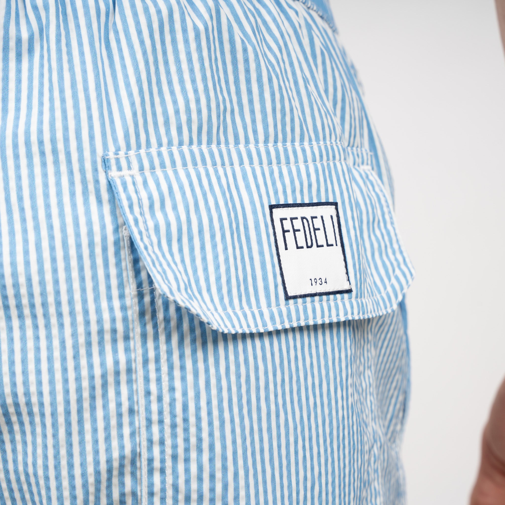 Fedeli Zwembroek Lichtblauwe Streep | Madeira Sakar