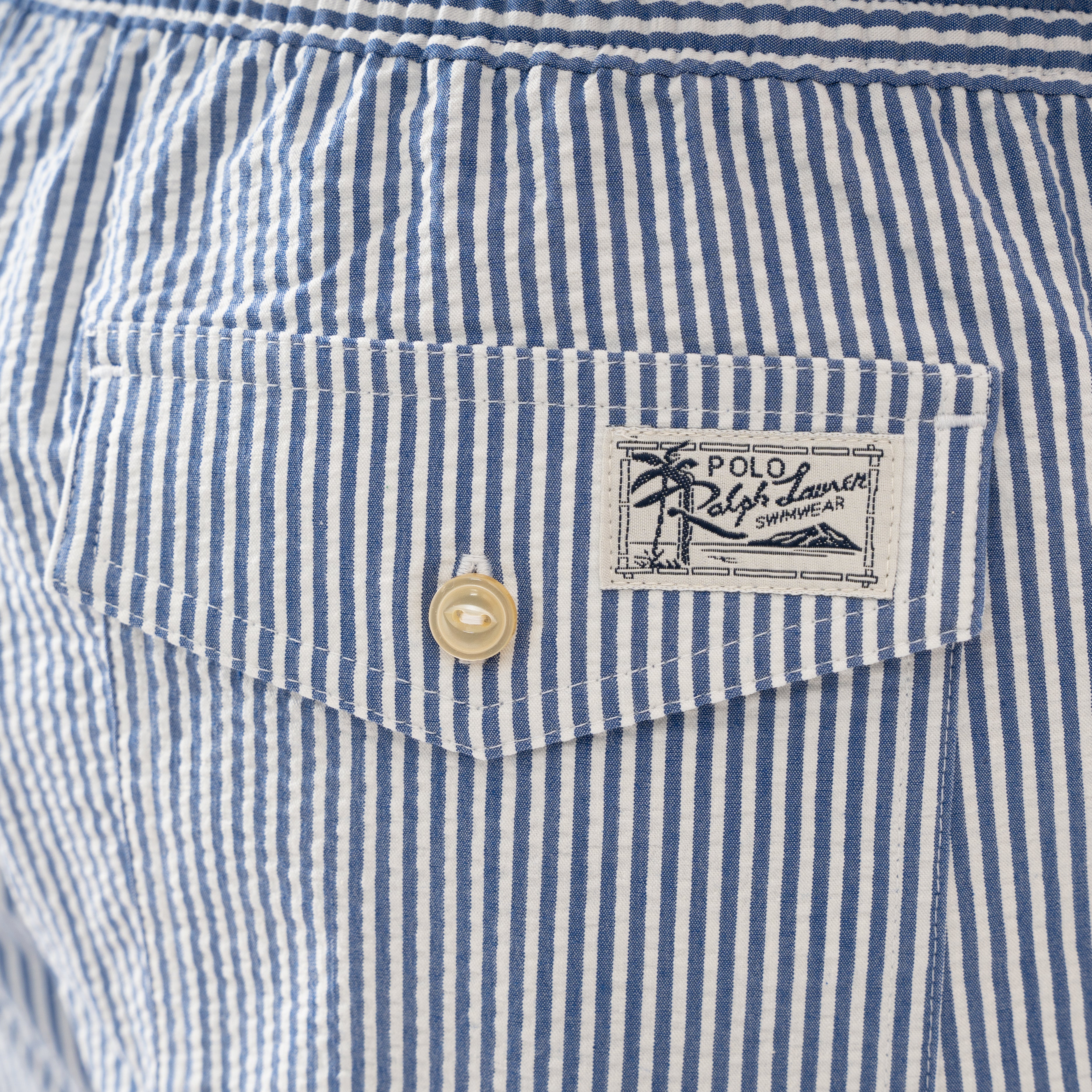 Ralph Lauren Zwembroek Blauw Gestreept | Seersucker