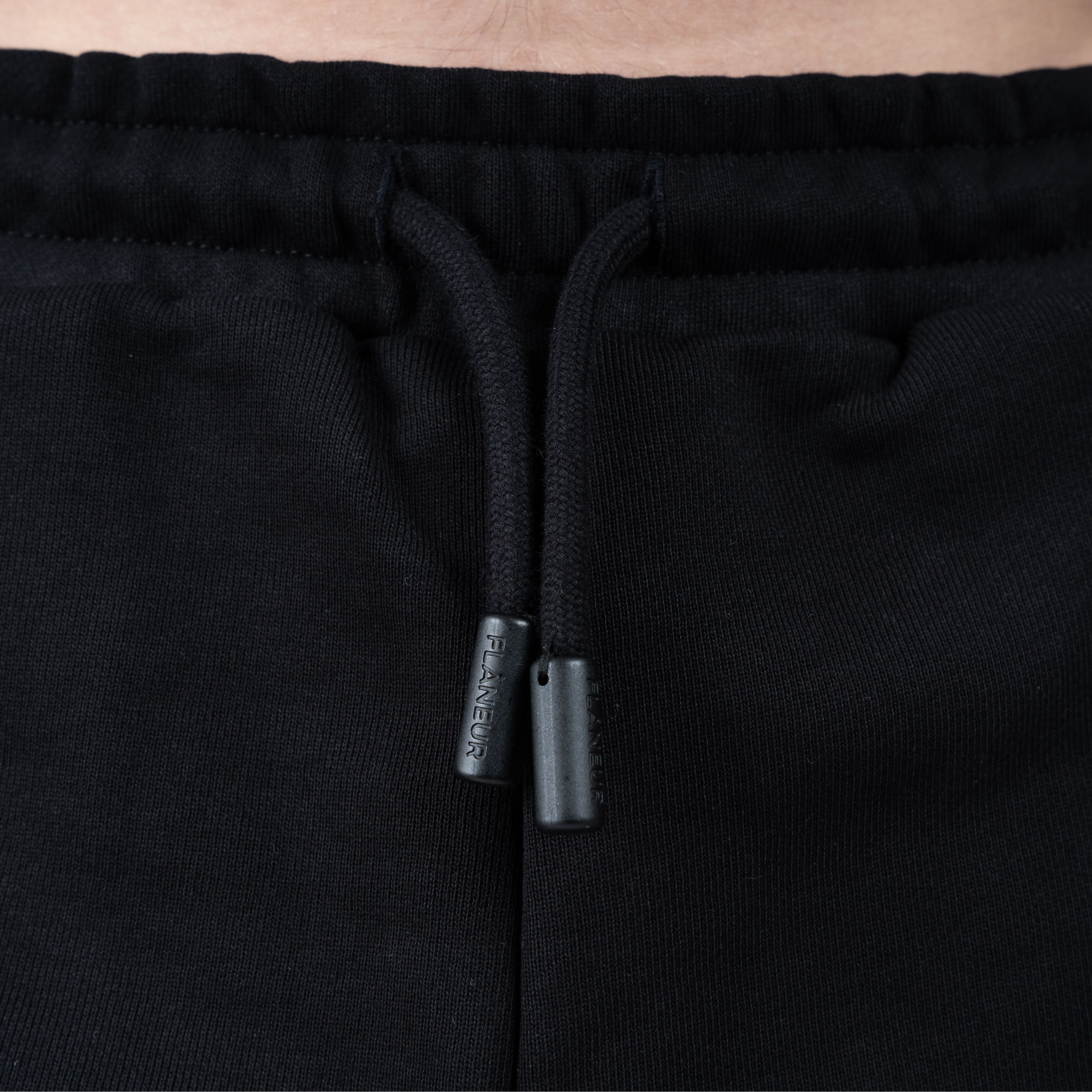 Flaneur Korte Joggingbroek Zwart | Aéronautique