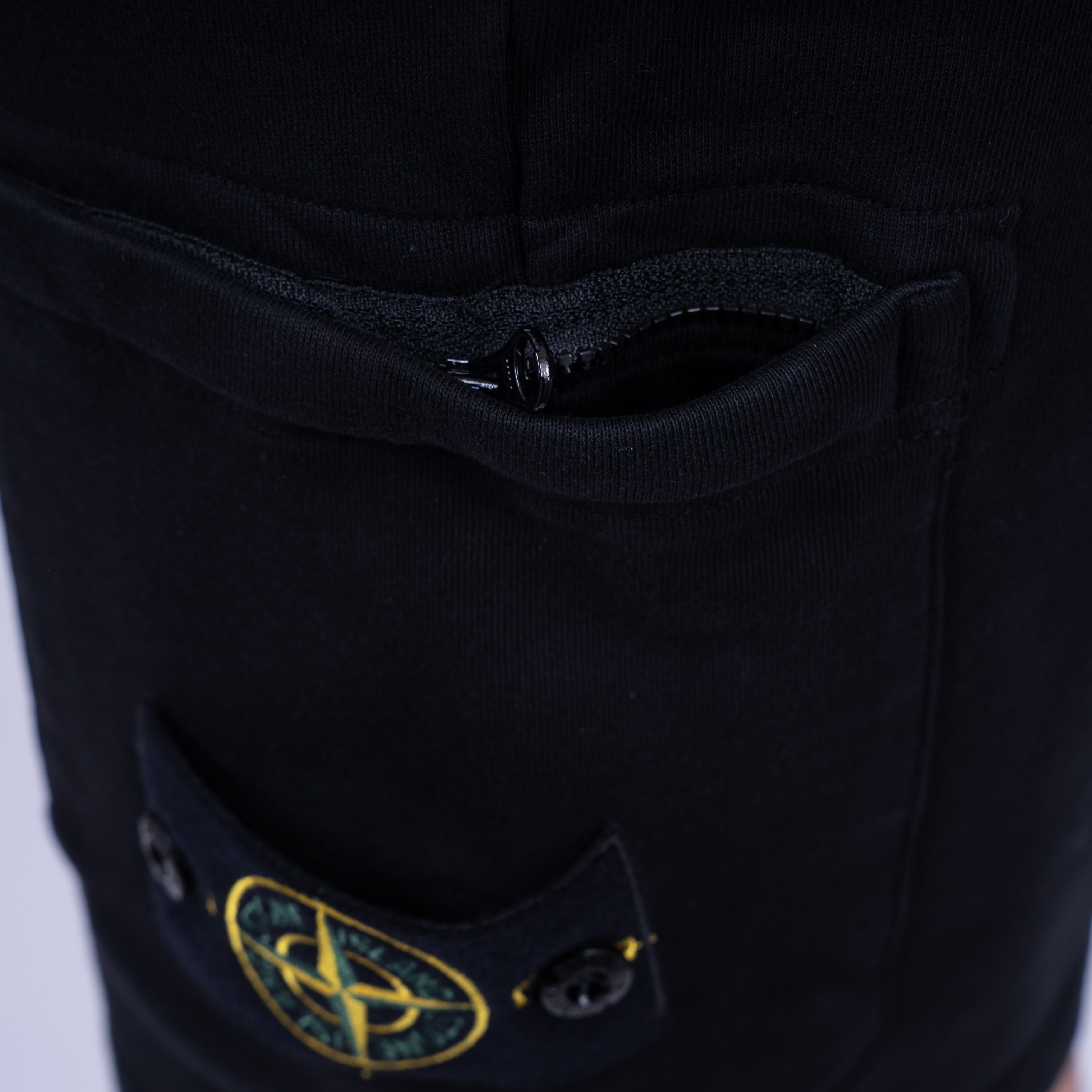 Stone Island Joggingbroek Zwart | Organic Cotton Fleece