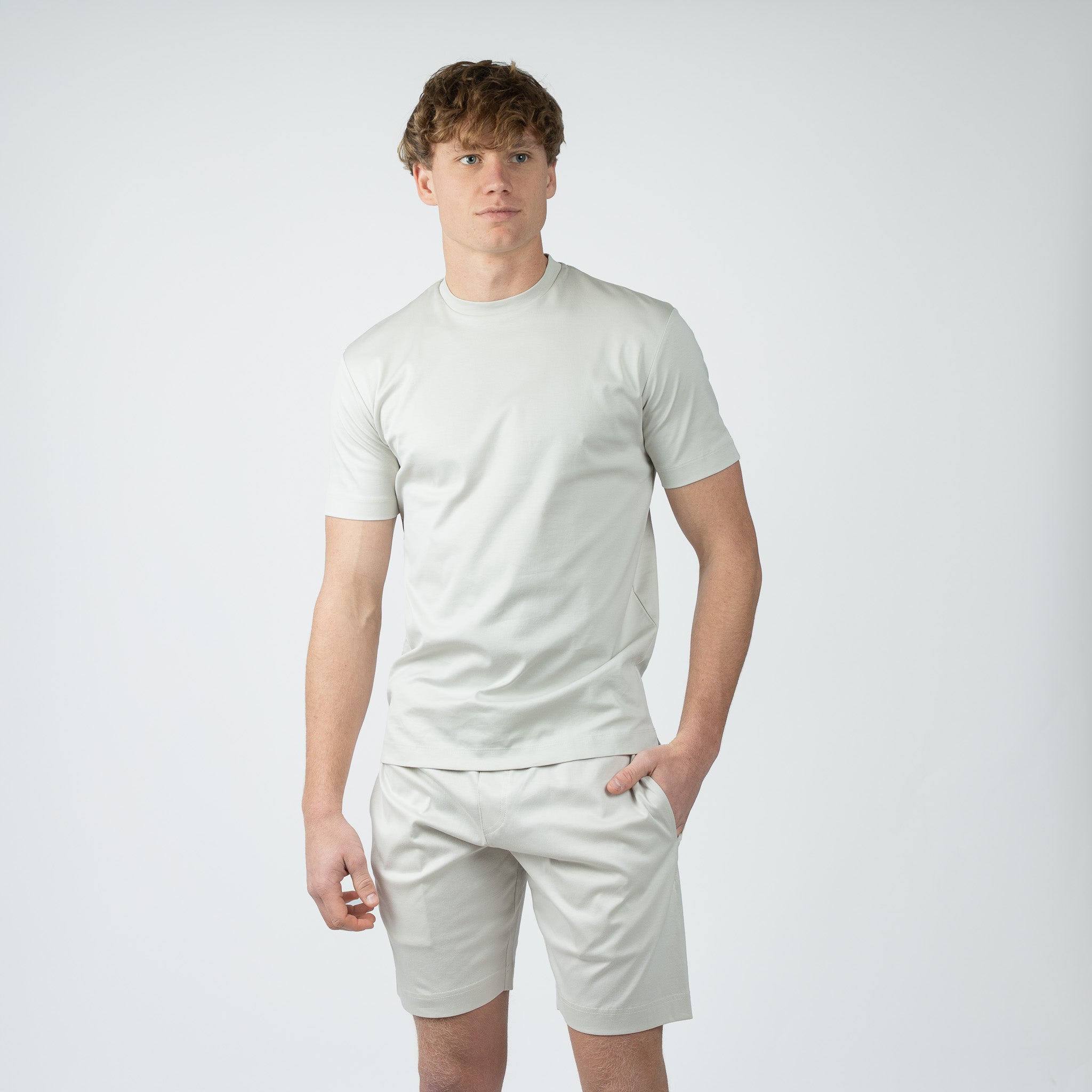 Valenza Korte Broek Lichtgrijs | Interlock Supima