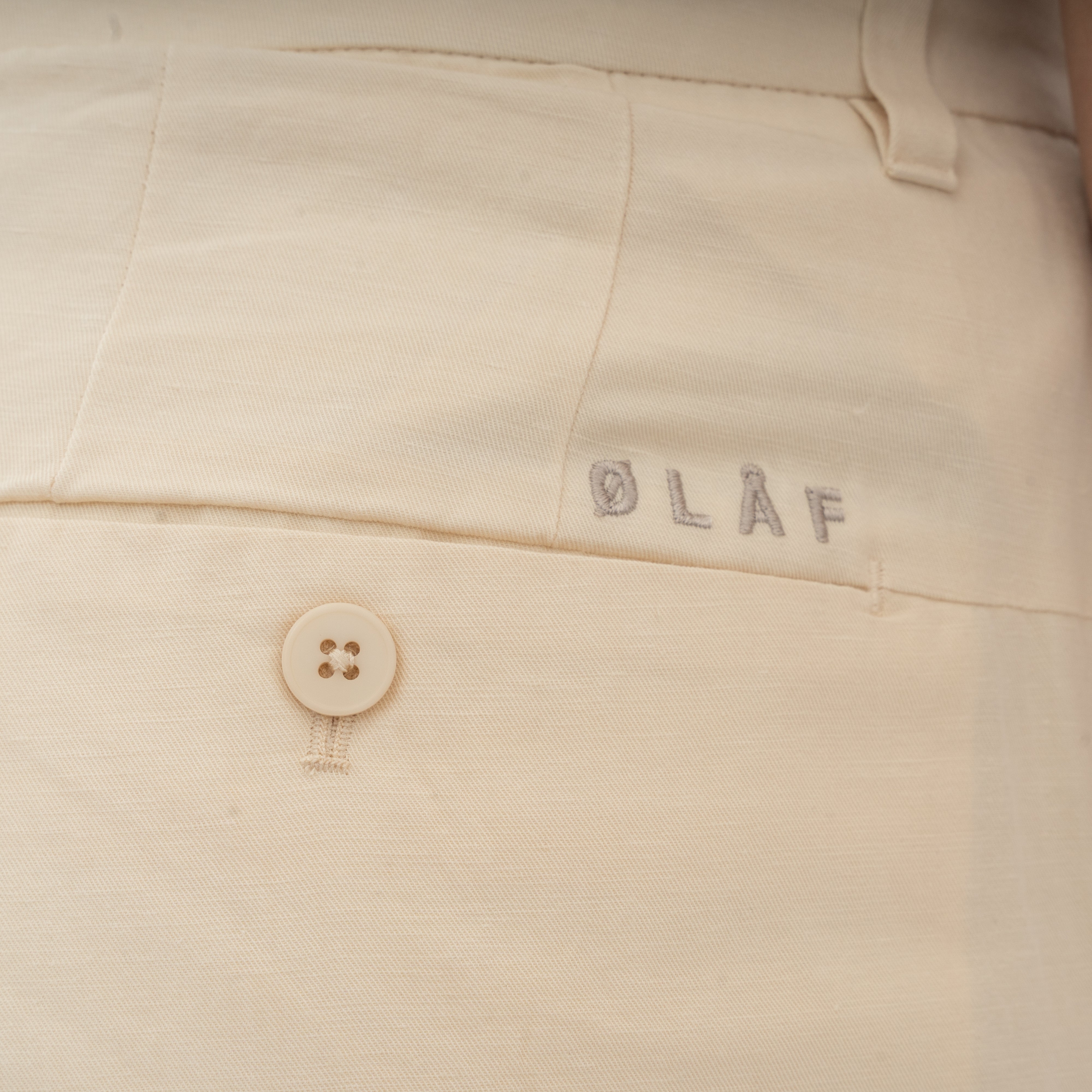 Olaf Korte Broek Off-White | Cotton Linen Shorts