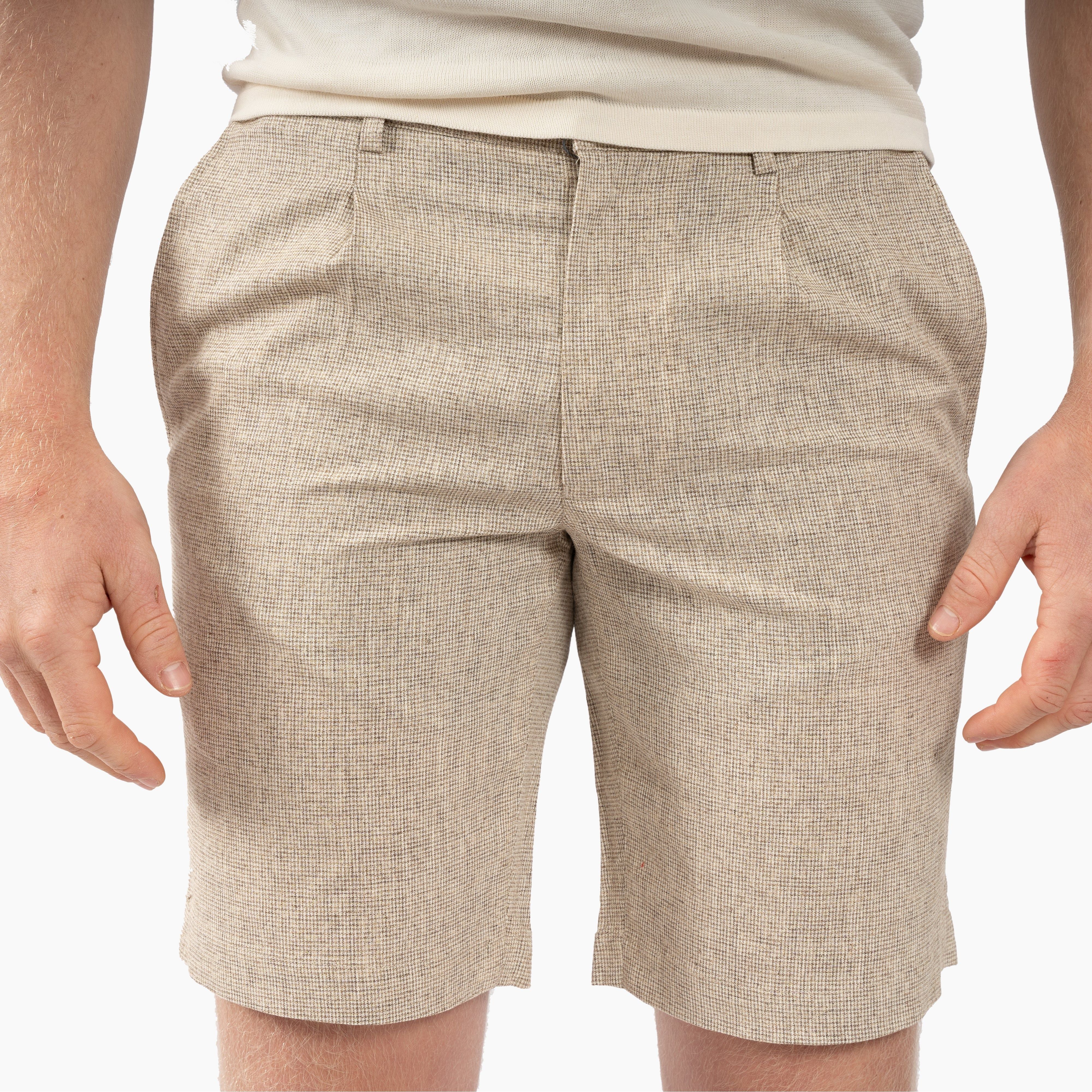 SEVEN DIALS Korte Broek Zand Gestreept | Anson