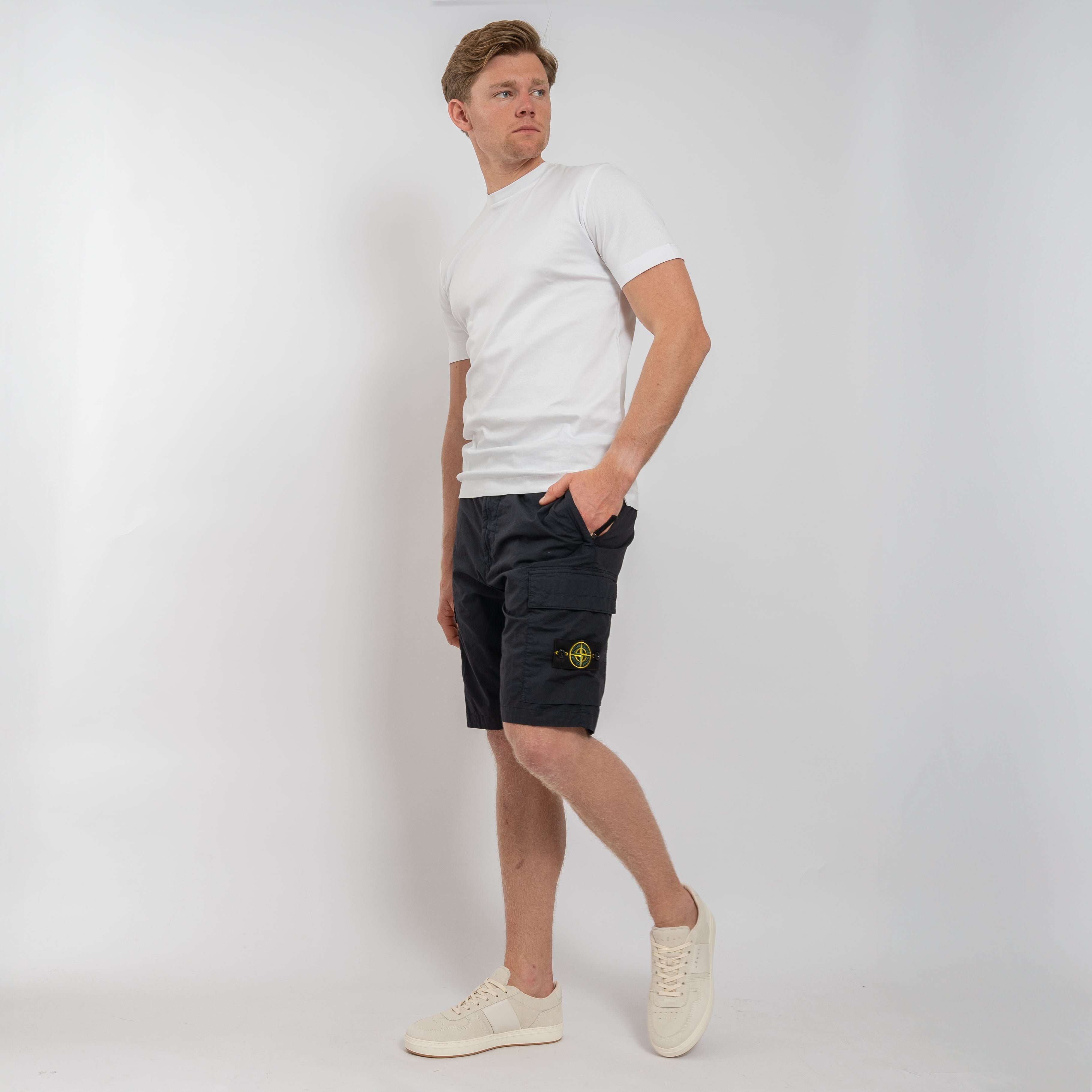 Stone Island Korte Broek Donkerblauw | Paracadute