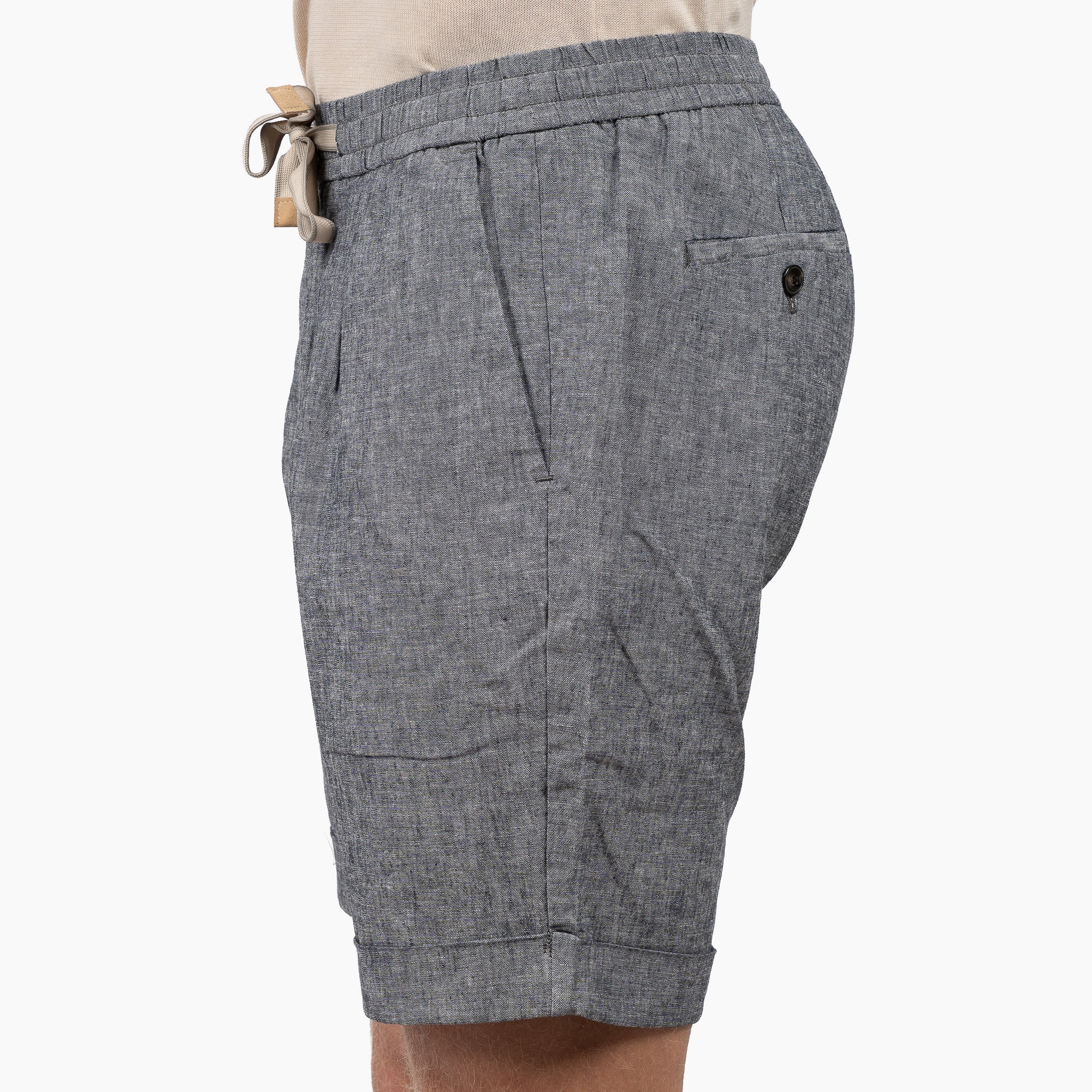 SEVEN DIALS Linnen Korte Broek Blauw | Soul