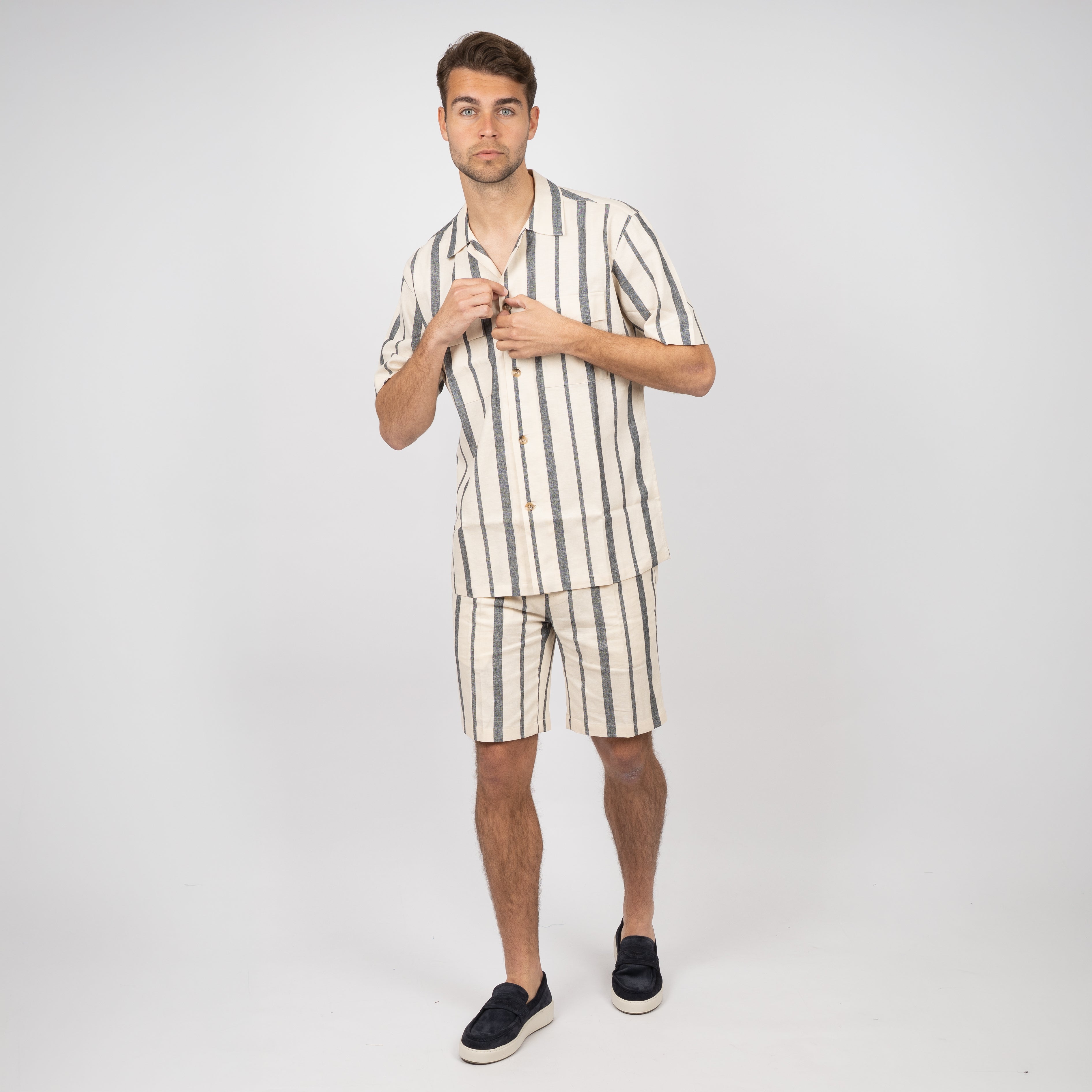 SEVEN DIALS Korte Broek Blauwe Streep | Anson