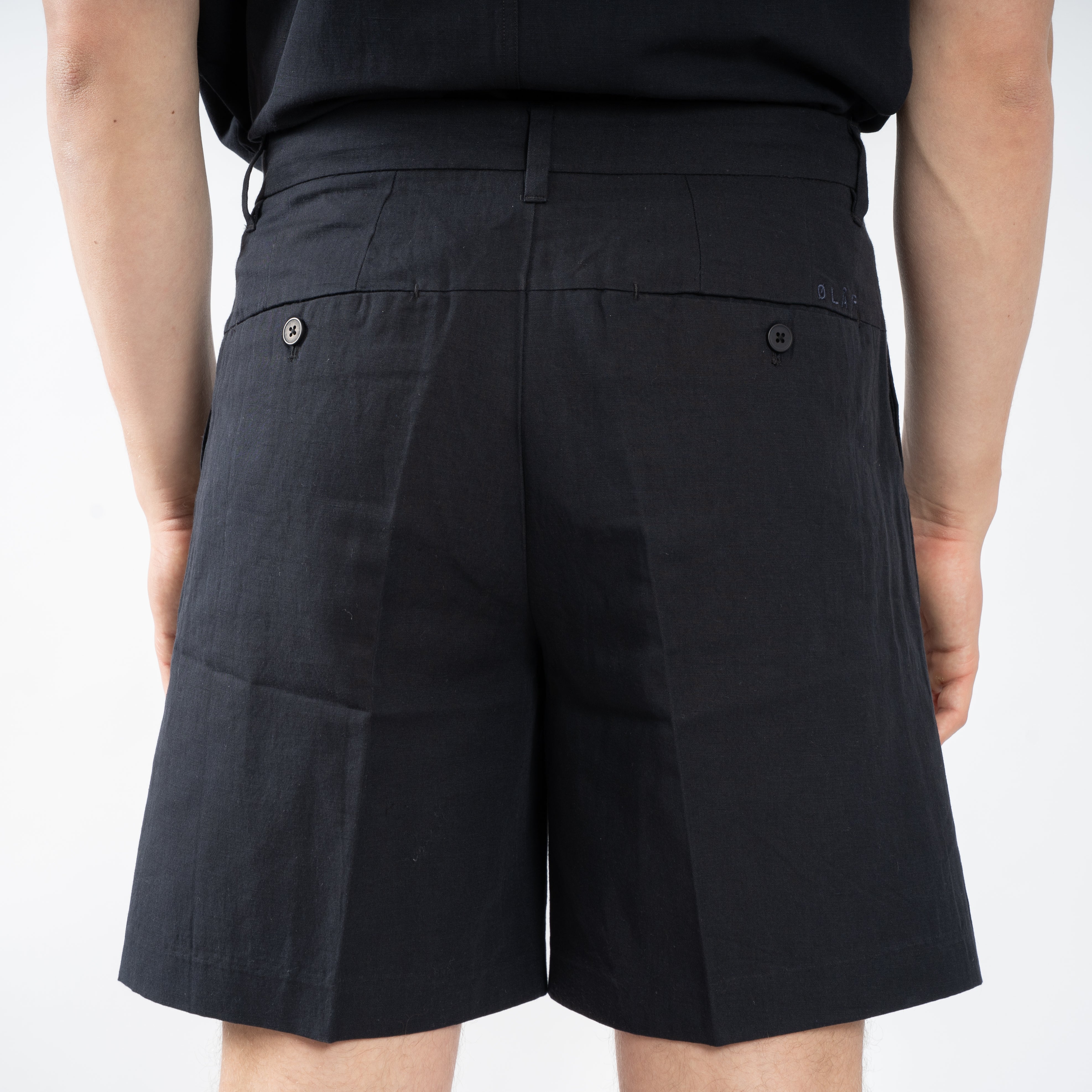 Olaf Korte Broek Donkerblauw | Cotton Linen Shorts