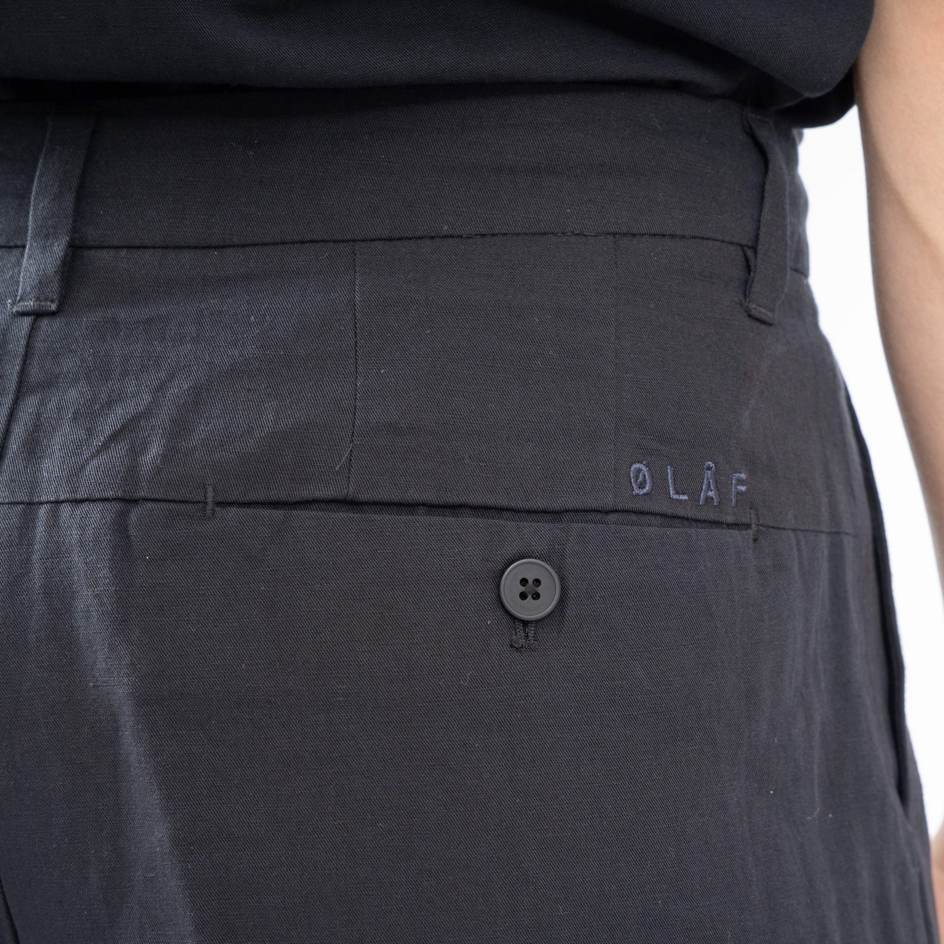 Olaf Korte Broek Donkerblauw | Cotton Linen Shorts