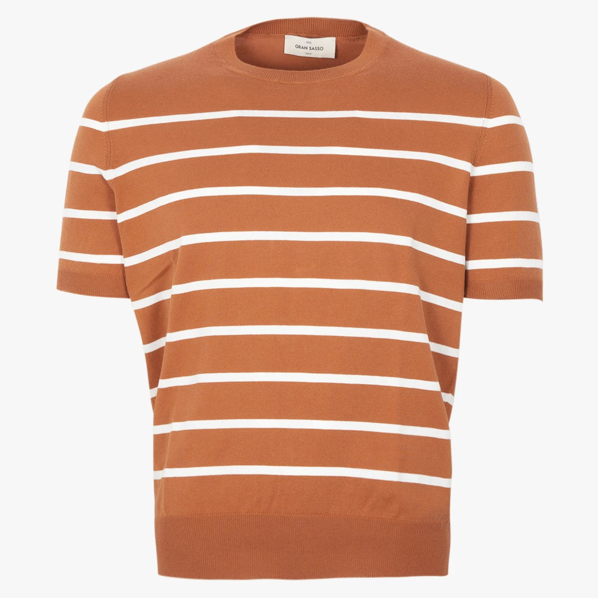 Gran Sasso T-shirt oranje gestreept