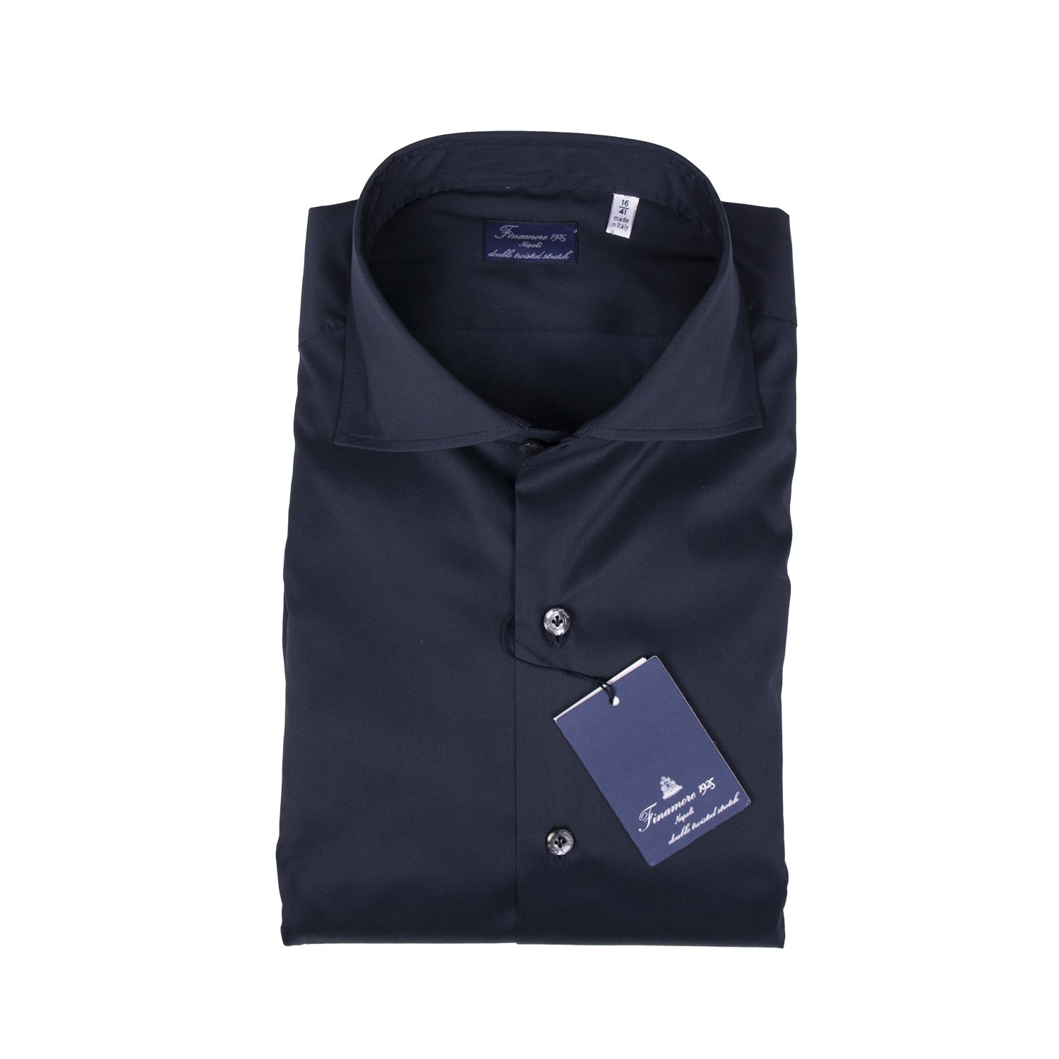 Finamore Overhemd donkerblauw