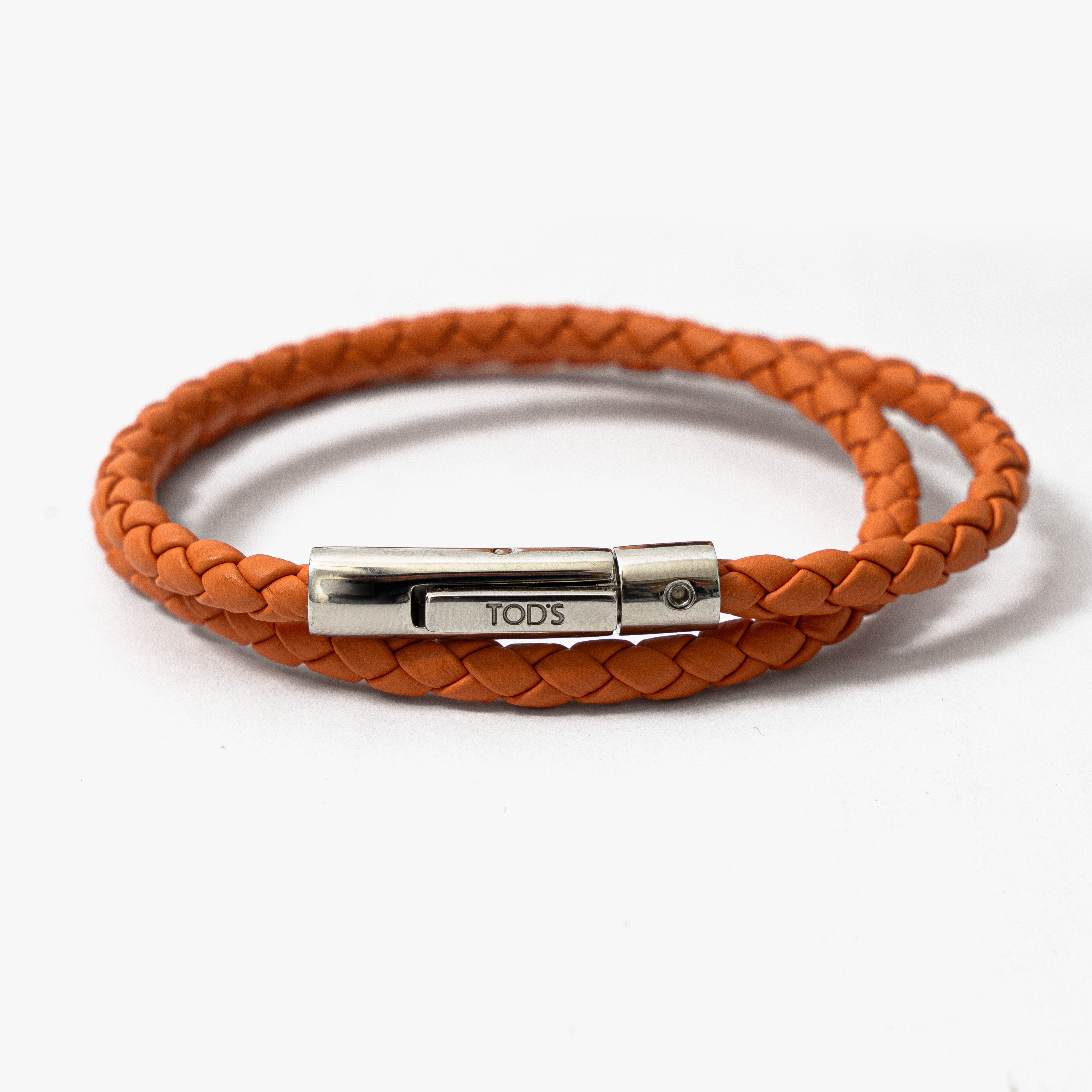 TOD'S LEREN ARMBAND ORANJE