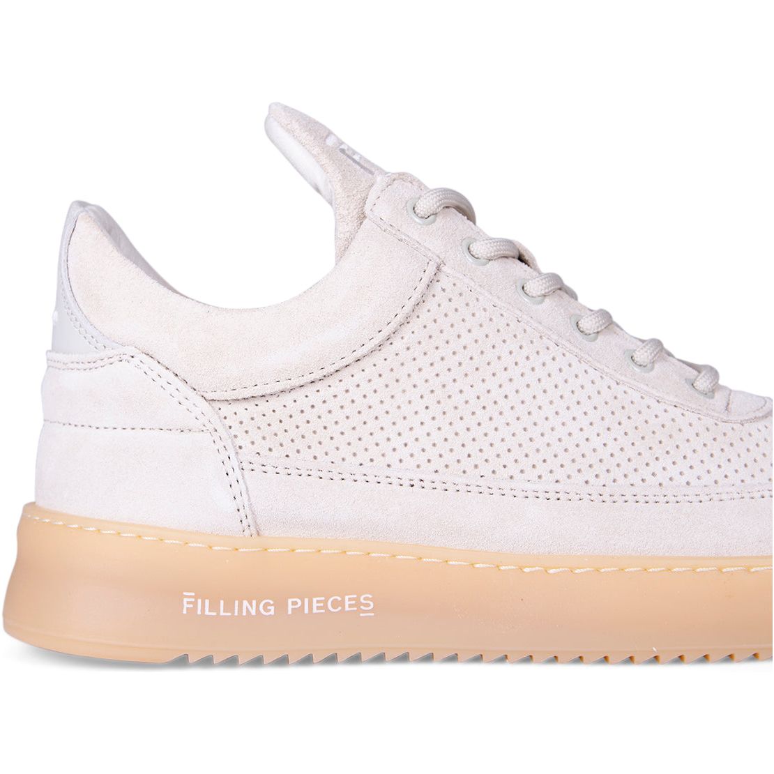 Filling Pieces Sneaker off-white | Low Top Ripple Suede