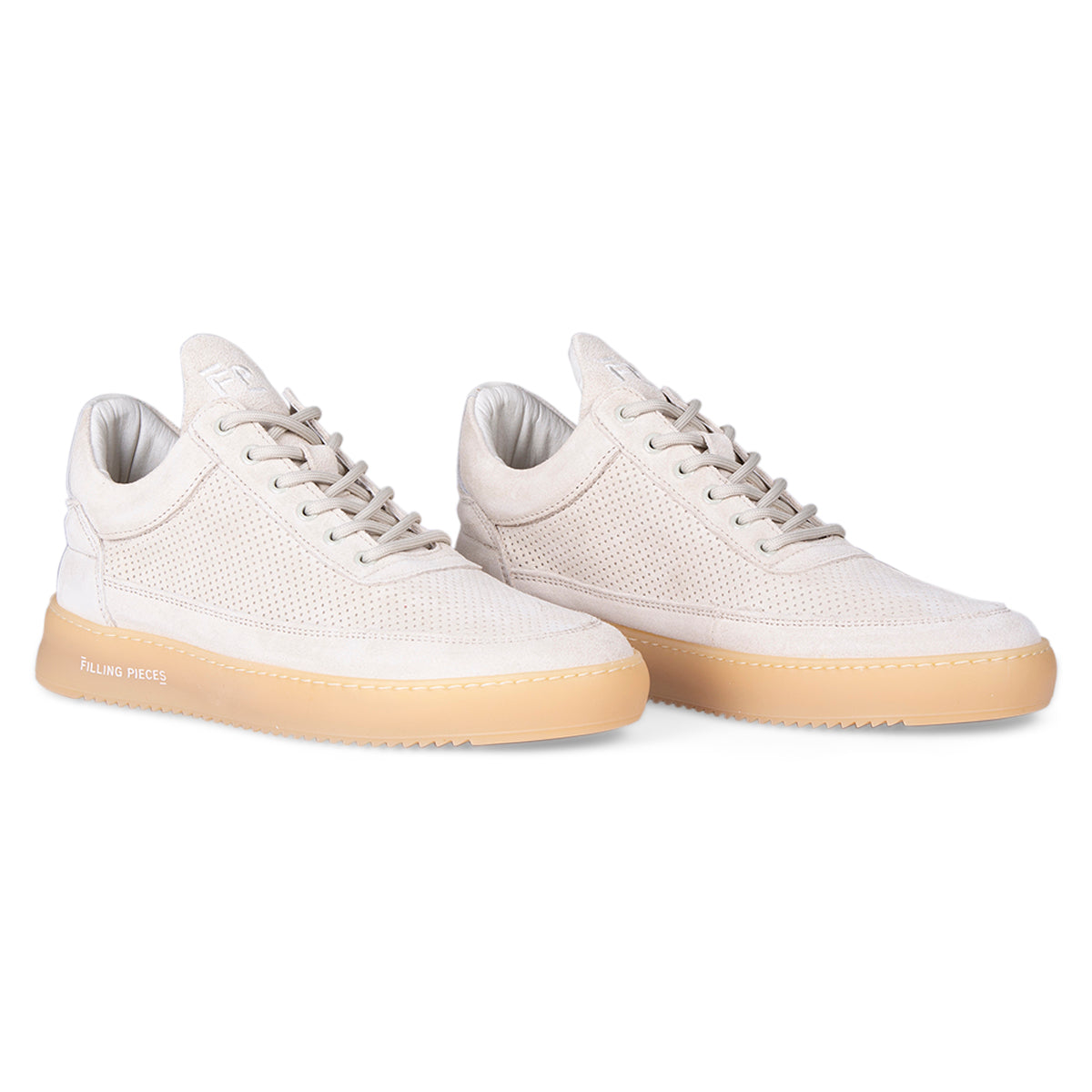 Filling Pieces Sneaker off-white | Low Top Ripple Suede