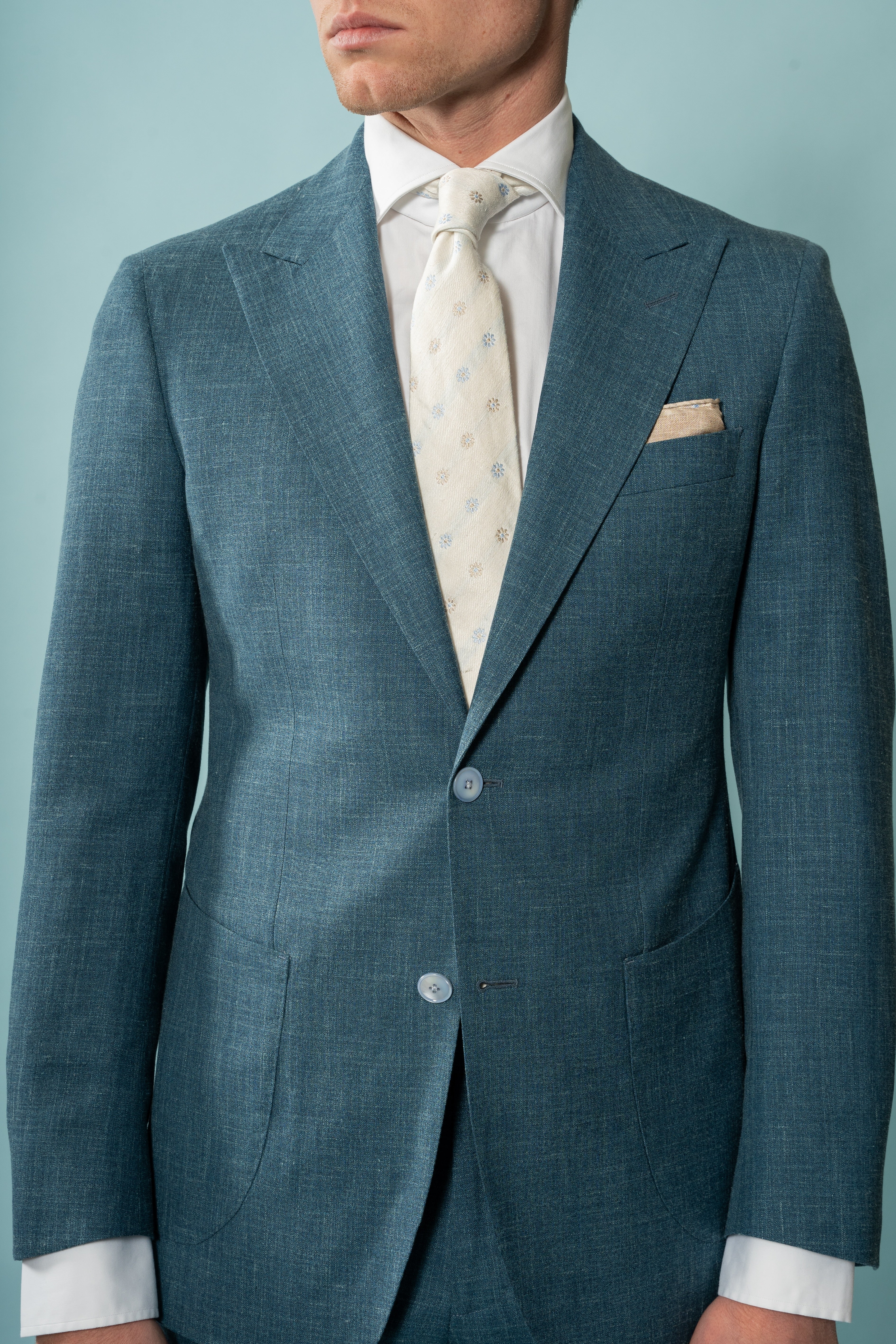 Munro Kostuum Petrolblauw | Loro Piana