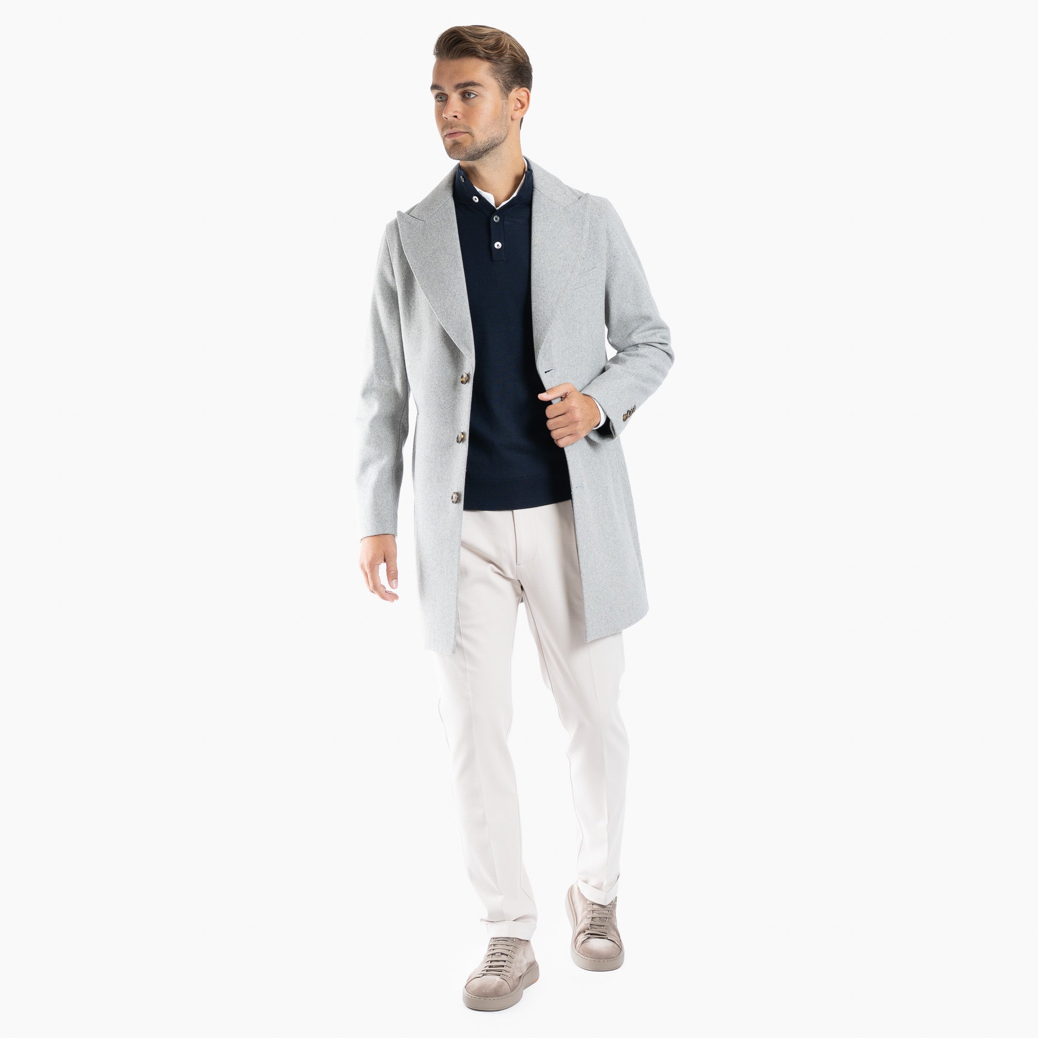 SEVEN DIALS Mantel Grijs | Leighton