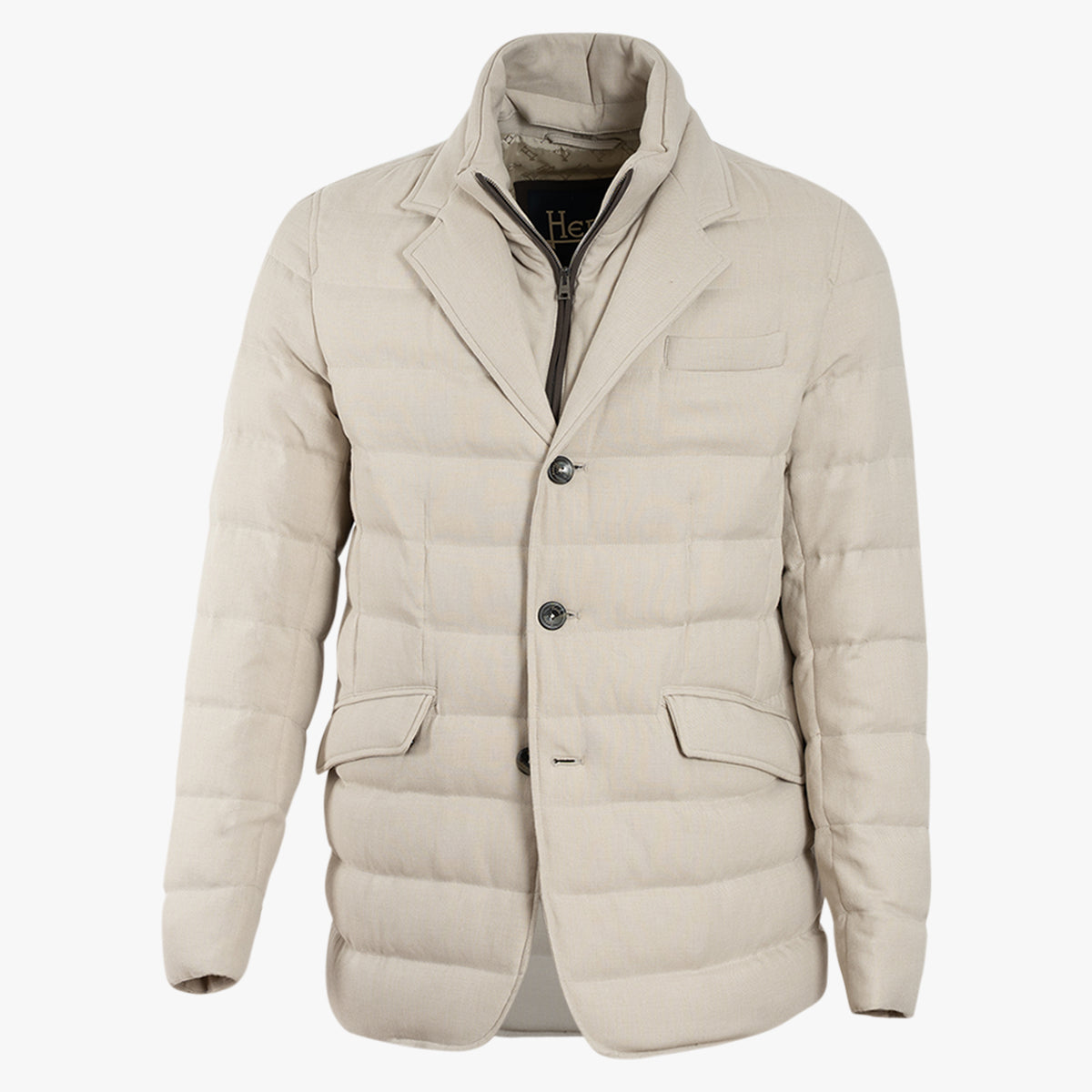 Herno Donsjas Beige | Norfolk Worsted Wool