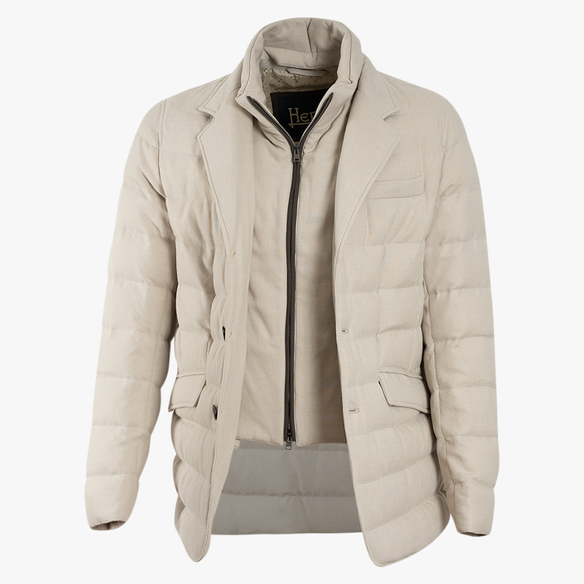 Herno Donsjas Beige | Norfolk Worsted Wool
