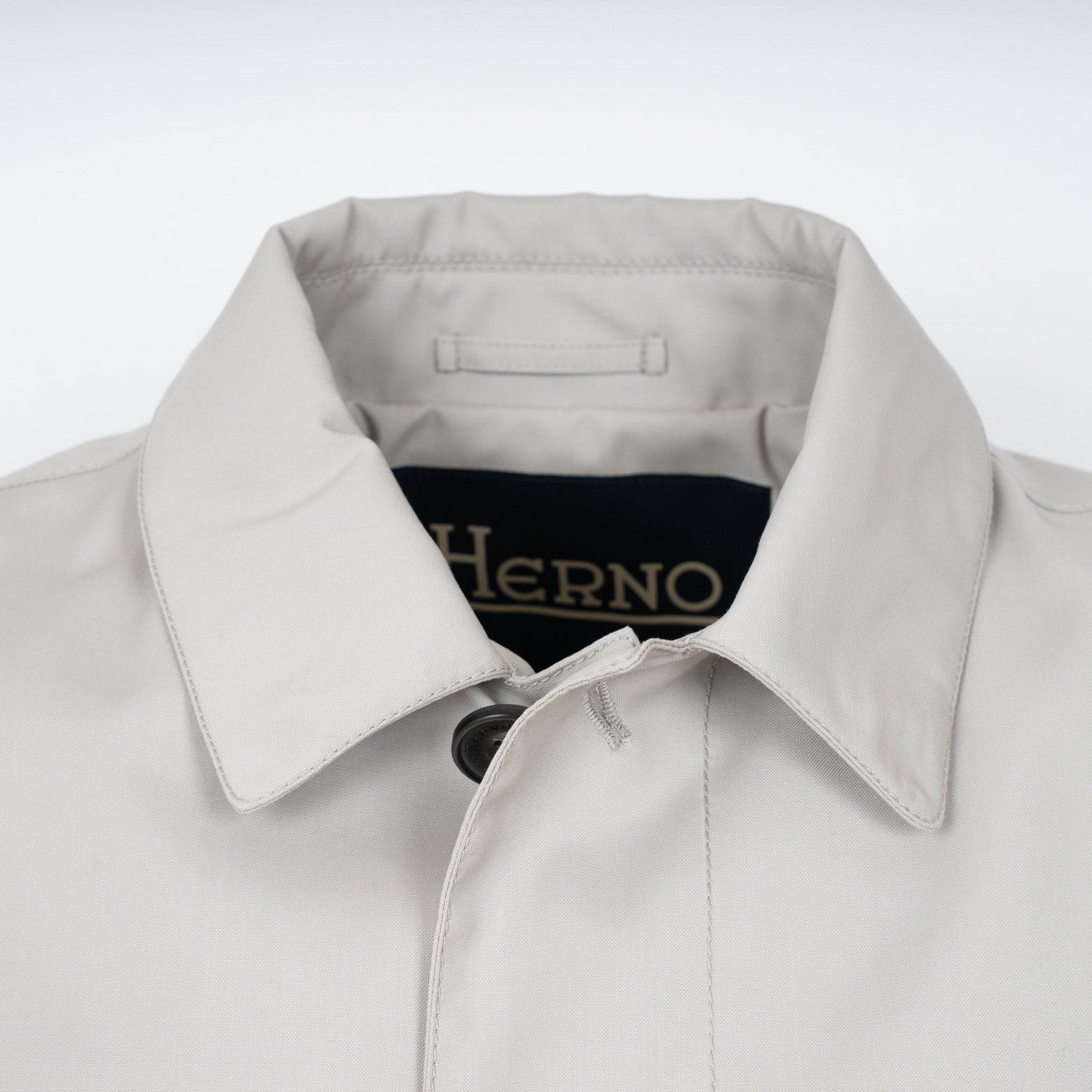 Herno Mantel Beige | Loro Piana Wool Storm®
