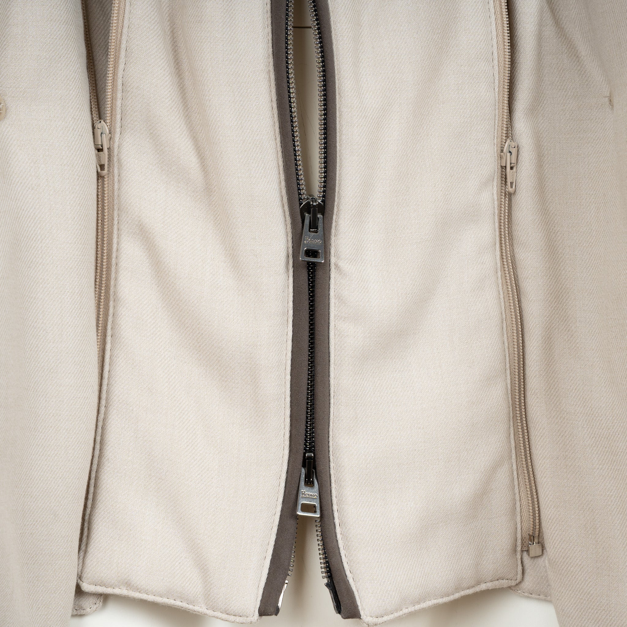 Herno Double-Breasted Mantel Beige | Norfolk Wool