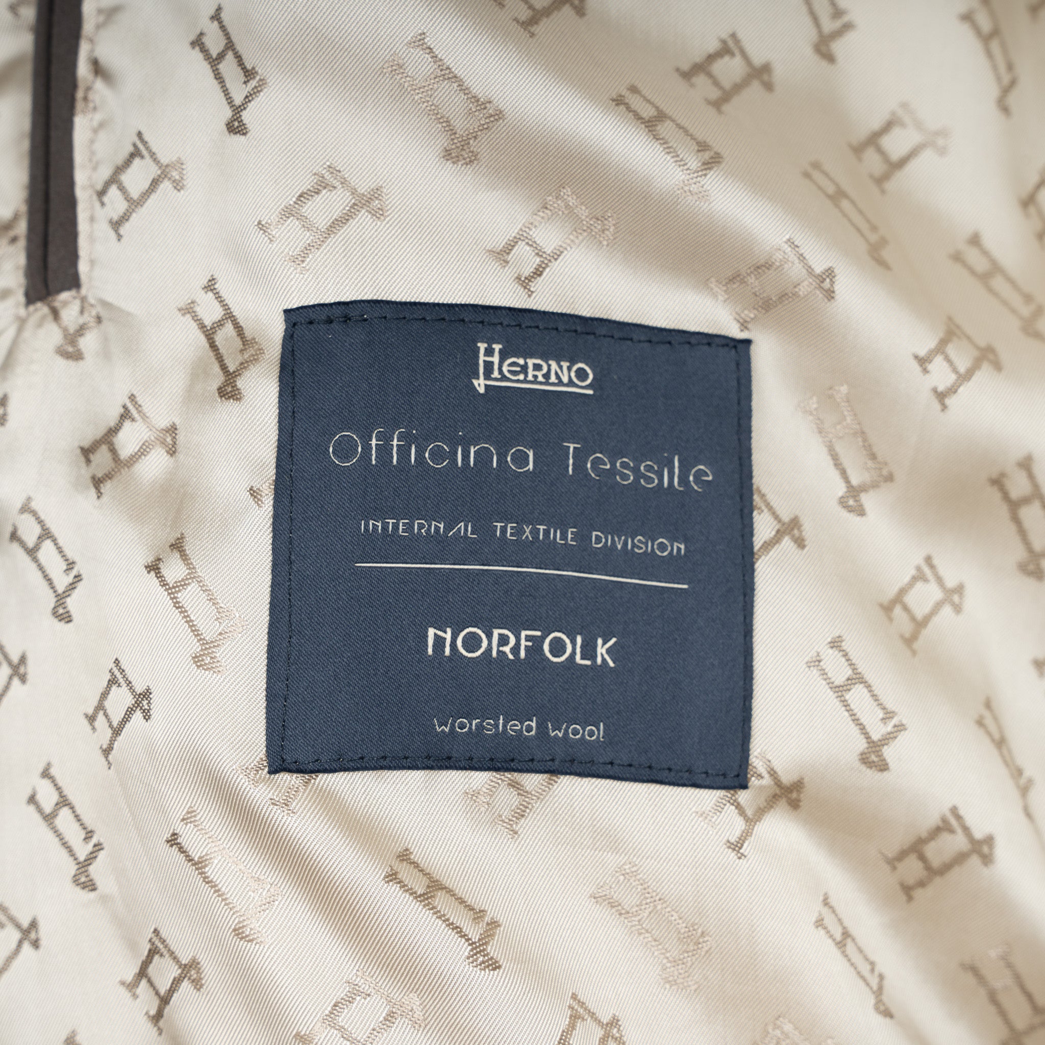 Herno Double-Breasted Mantel Beige | Norfolk Wool