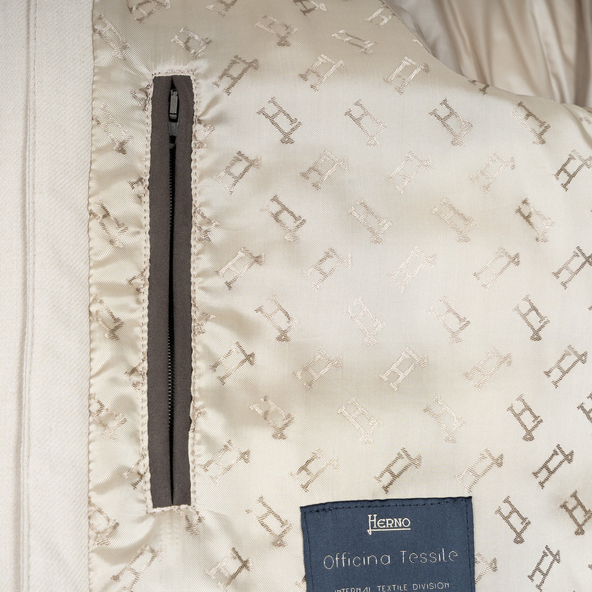 Herno Double-Breasted Mantel Beige | Norfolk Wool