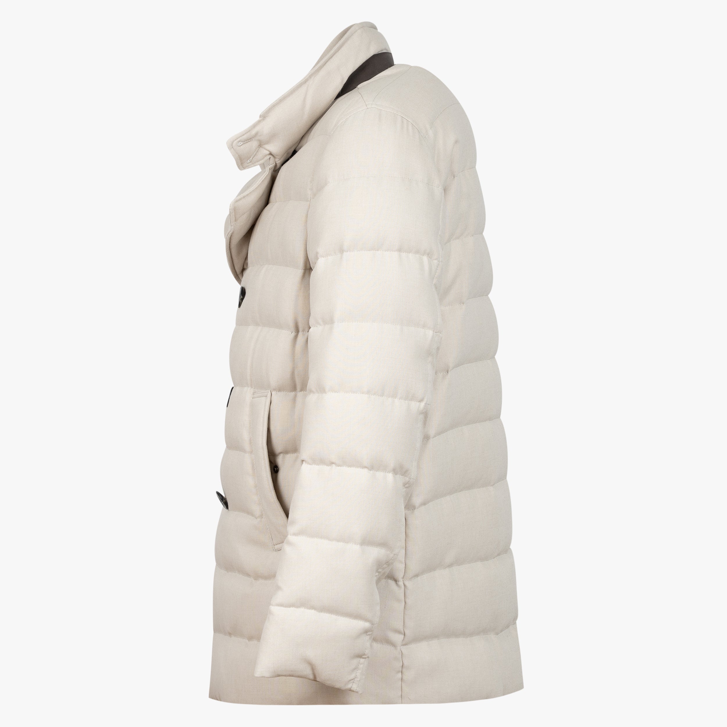 Herno Double-Breasted Mantel Beige | Norfolk Wool