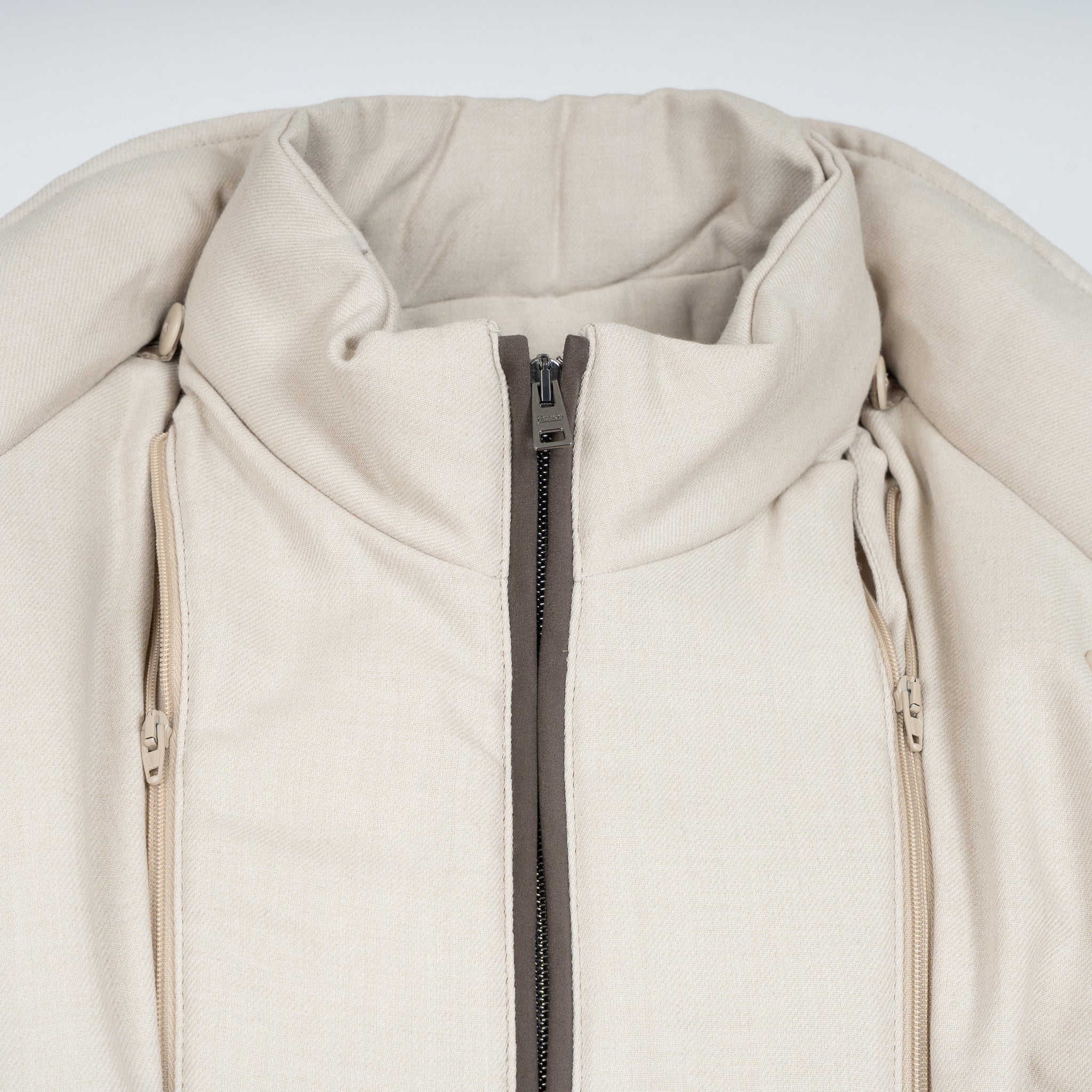 Herno Double-Breasted Mantel Beige | Norfolk Wool