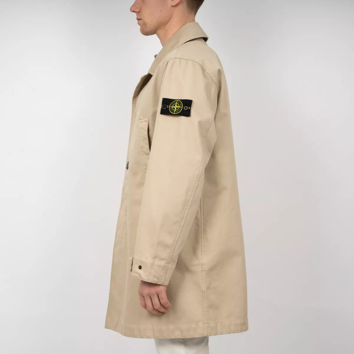 Stone Island Trench Coat Zand | Raso Gommato