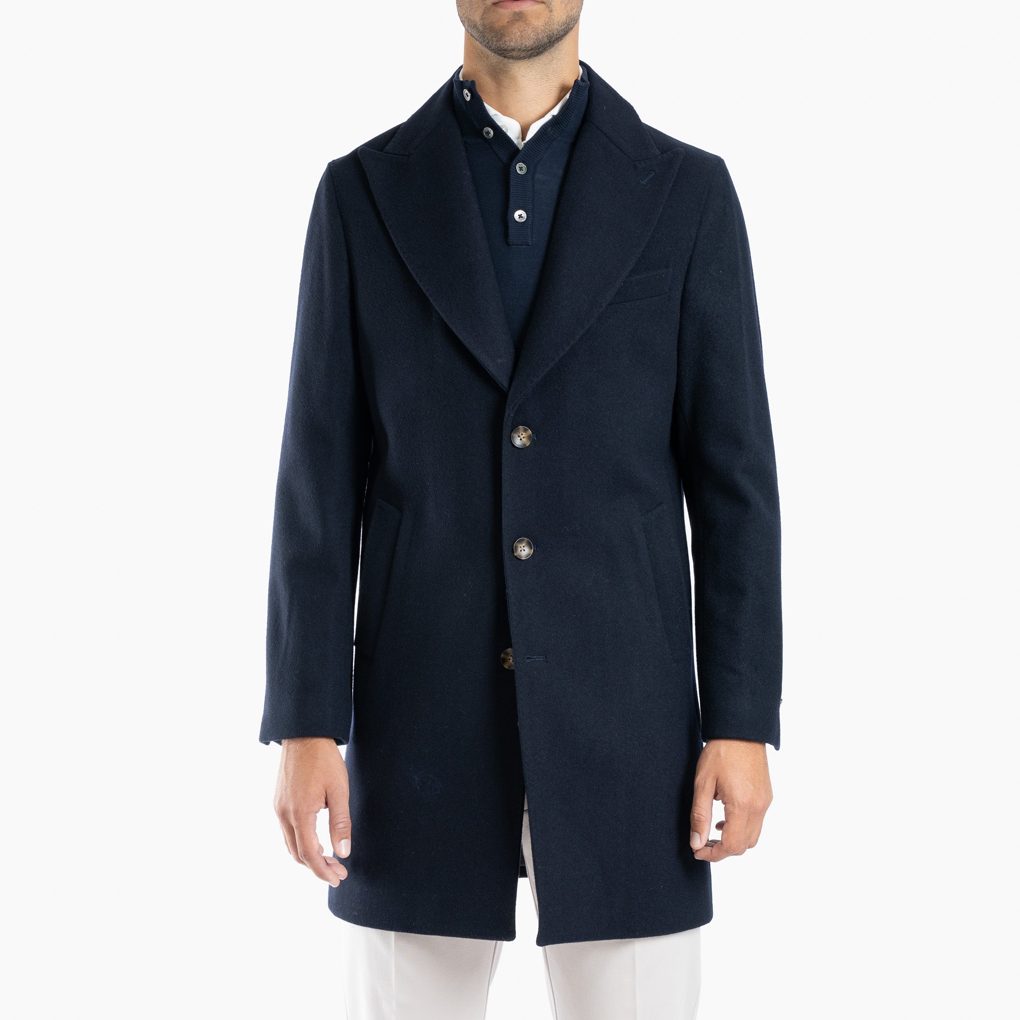 SEVEN DIALS Mantel Donkerblauw | Leighton