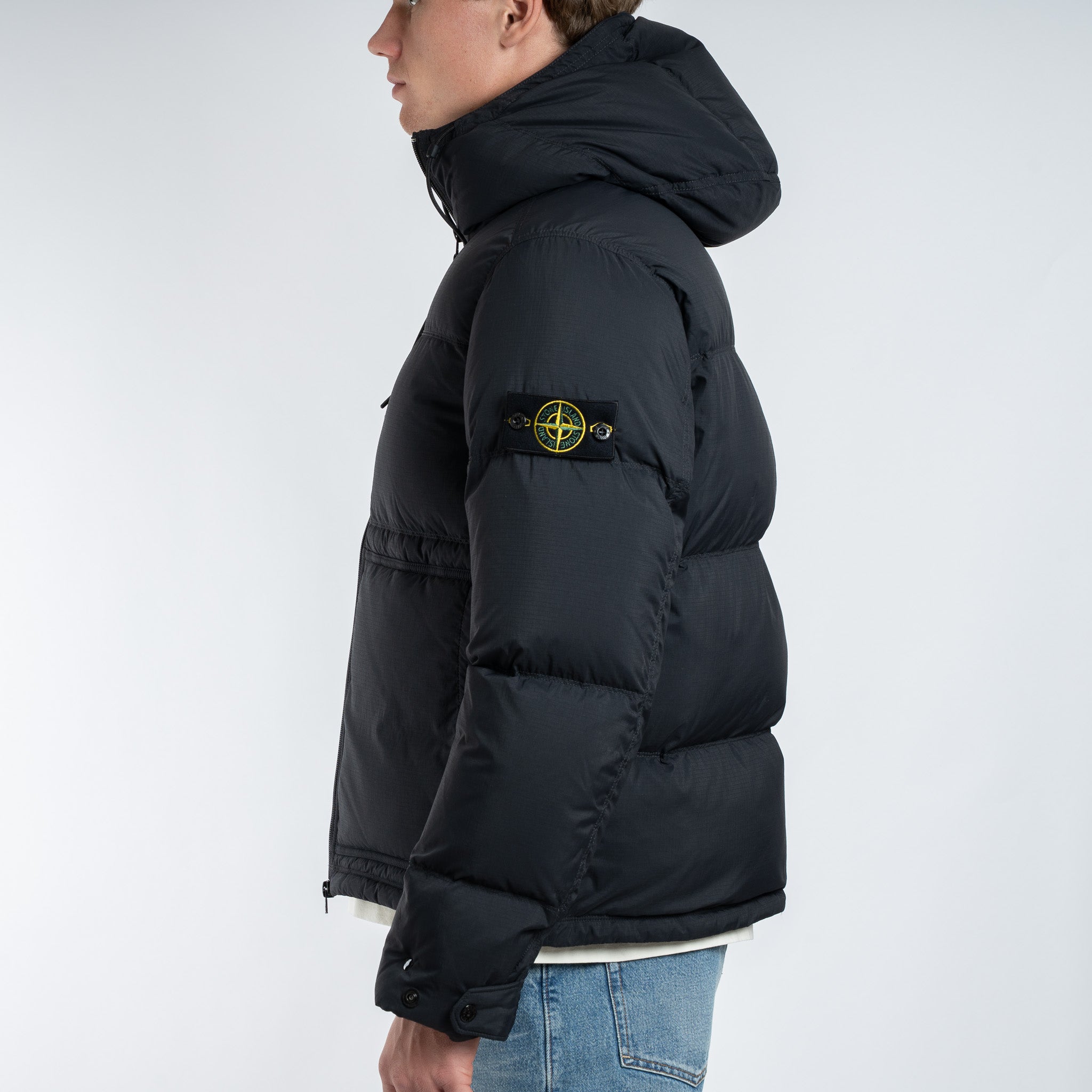 Stone Island Donsjas Zwart | Ripstop Cordura