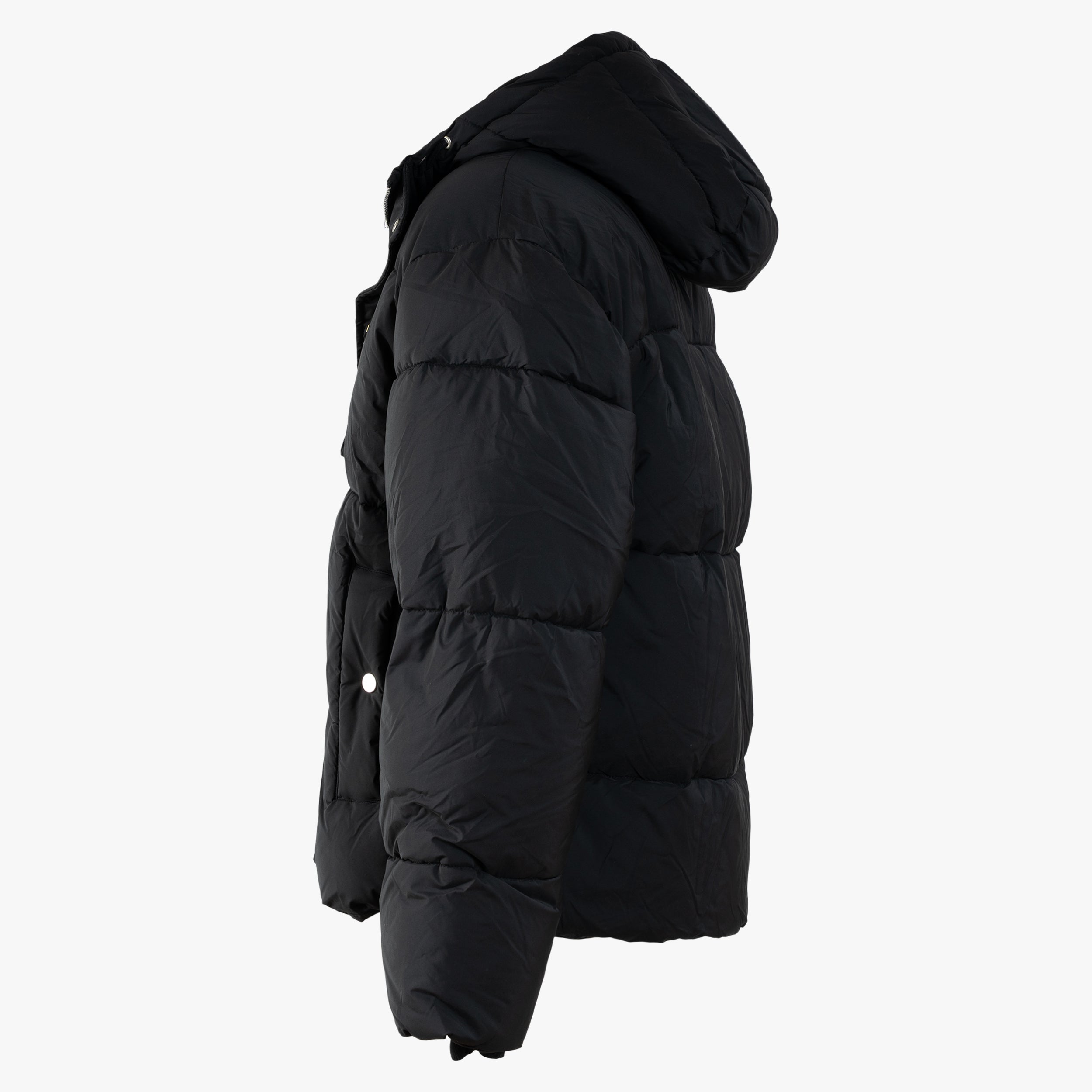 Bram's Fruit Jas Zwart | Hooded Puffer Jacket